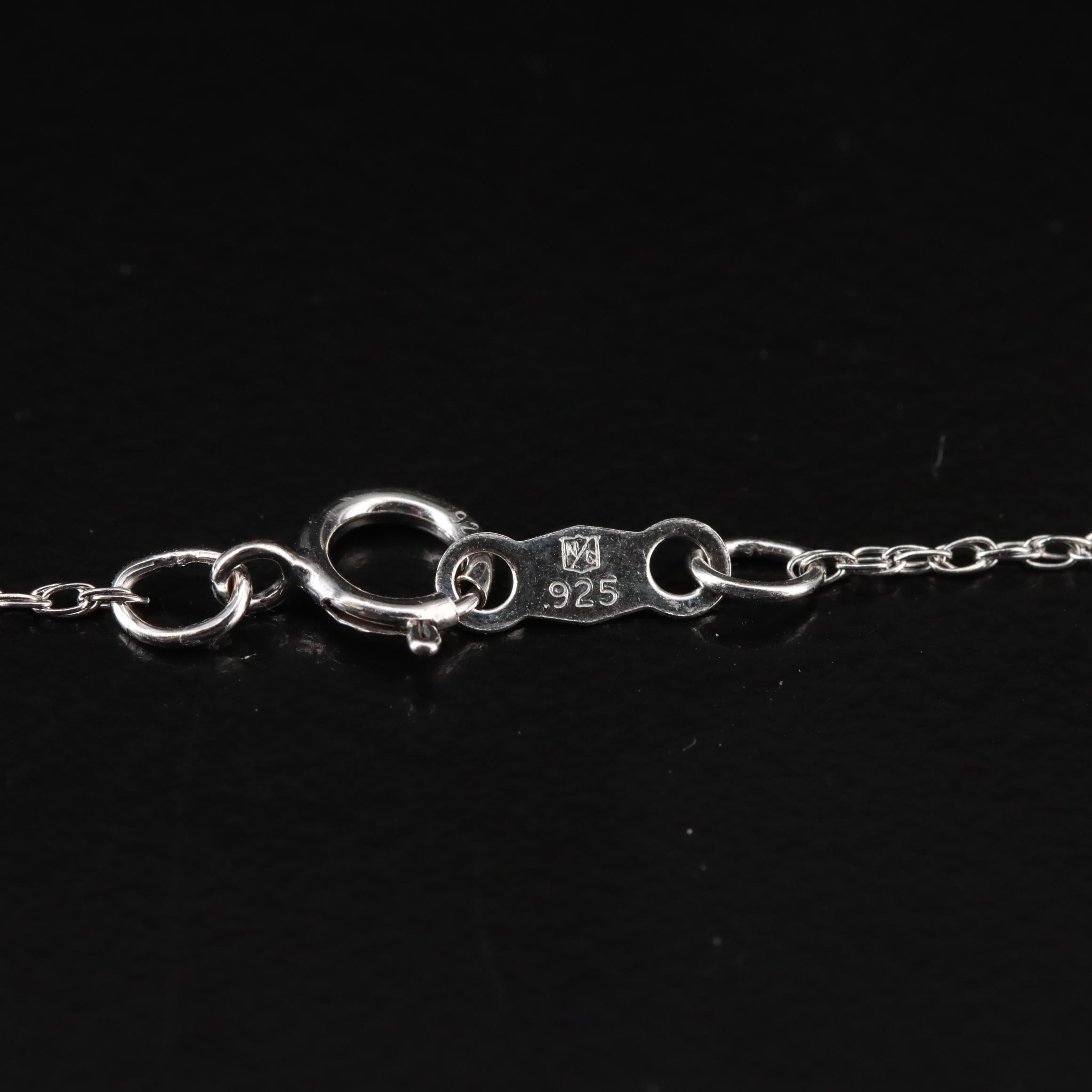 Sterling Diamond Heart Cross Pendant Necklace