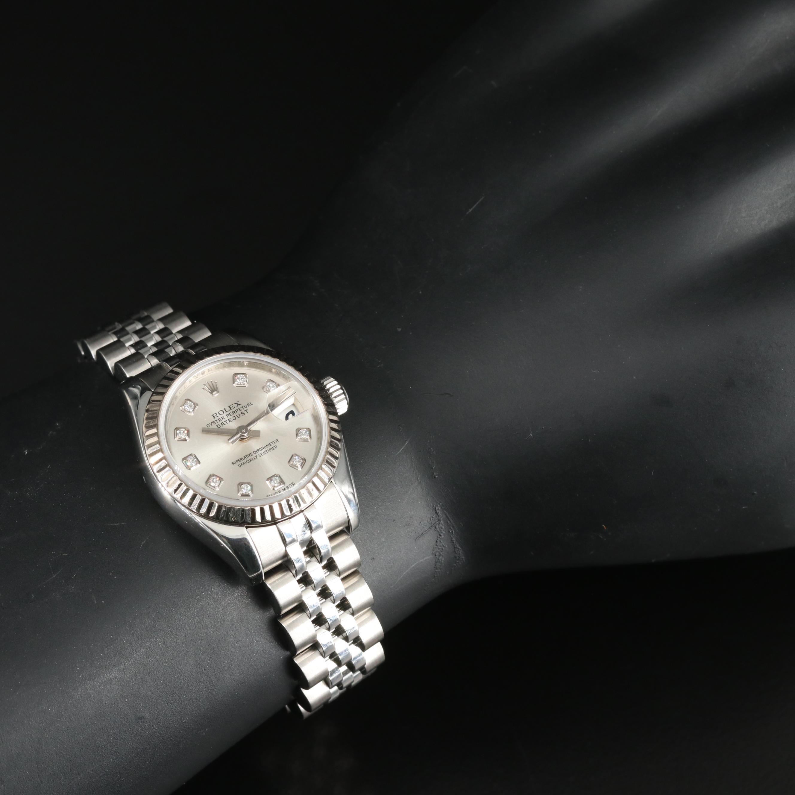 2006 Rolex Factory Diamond Dial Datejust Watch