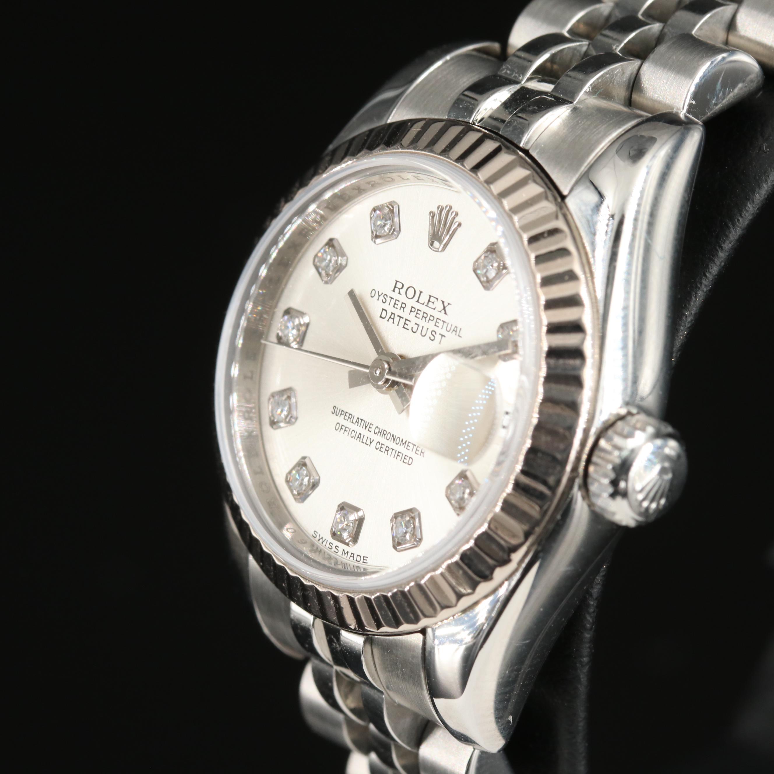 2006 Rolex Factory Diamond Dial Datejust Watch