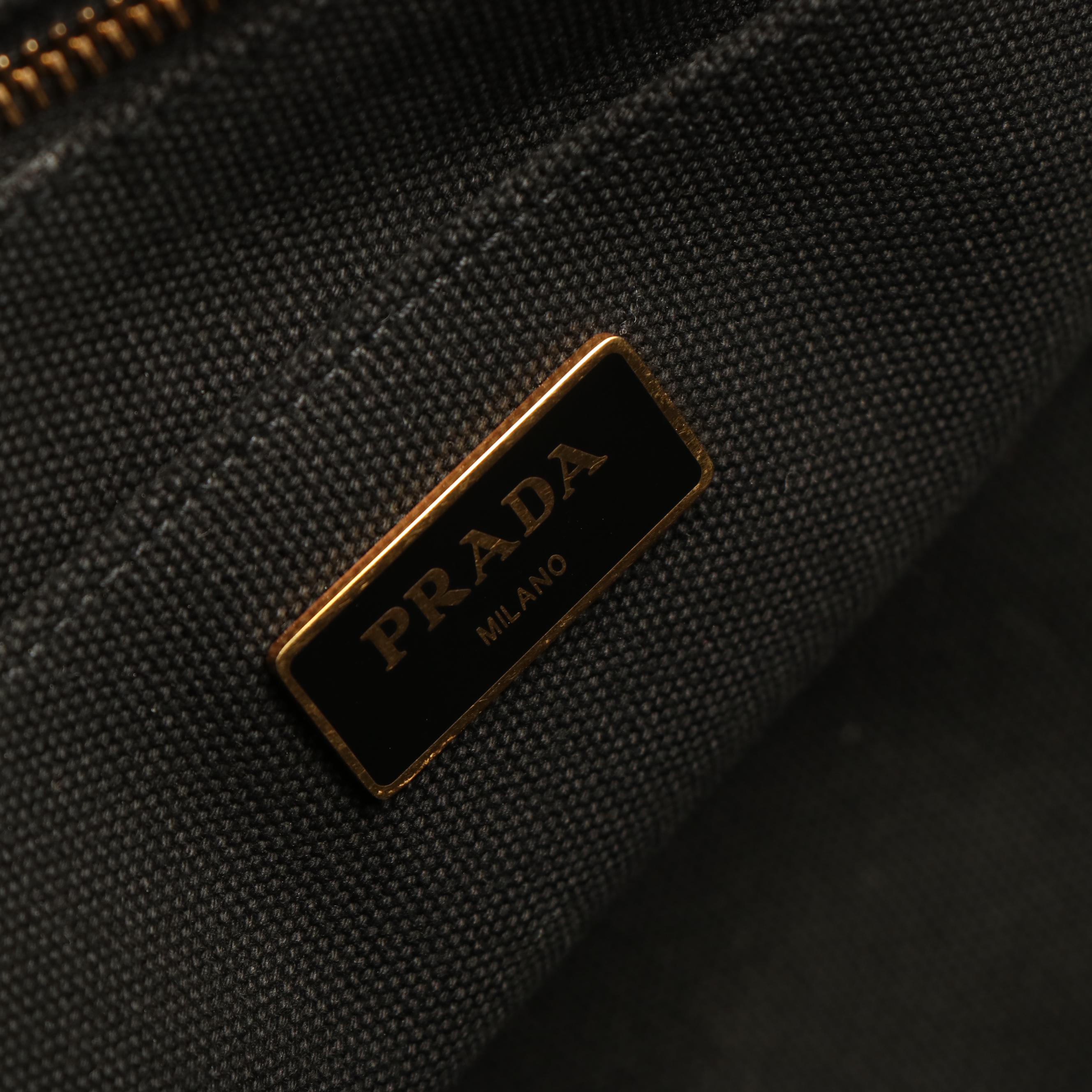 Prada 2Way Canapa Tote in Black Canvas