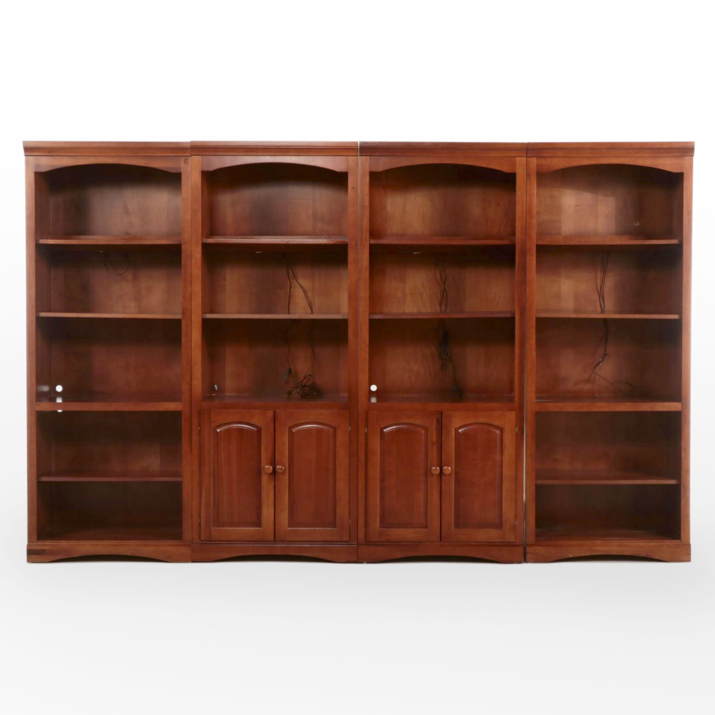 Riverside Furniture Cherry-Finish Wood Wall Unit Bookcases
