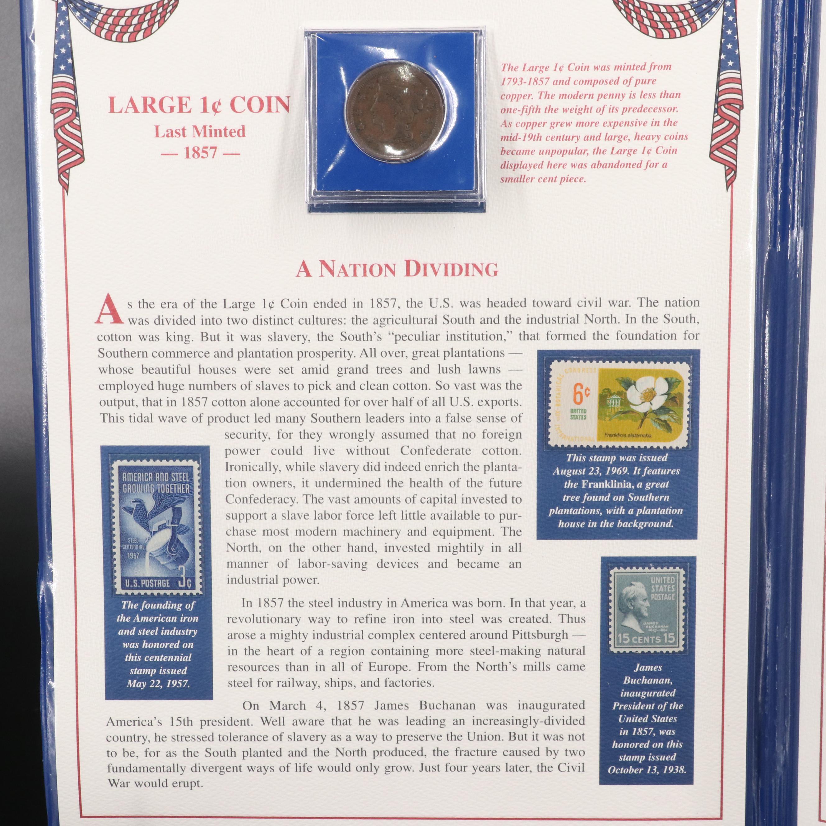 "Nineteenth Century American Coins" Coin and Stamp Set