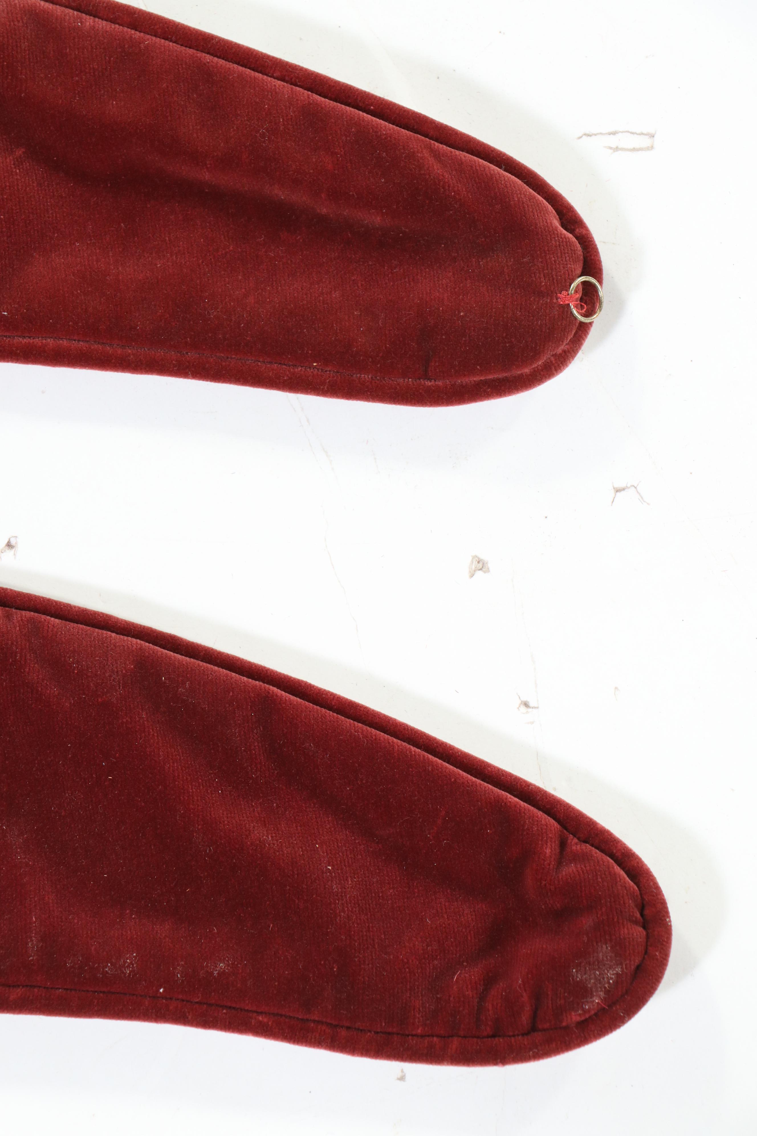 Custom-Made Red Velvet Curtain Panels, Tiebacks, and Valance