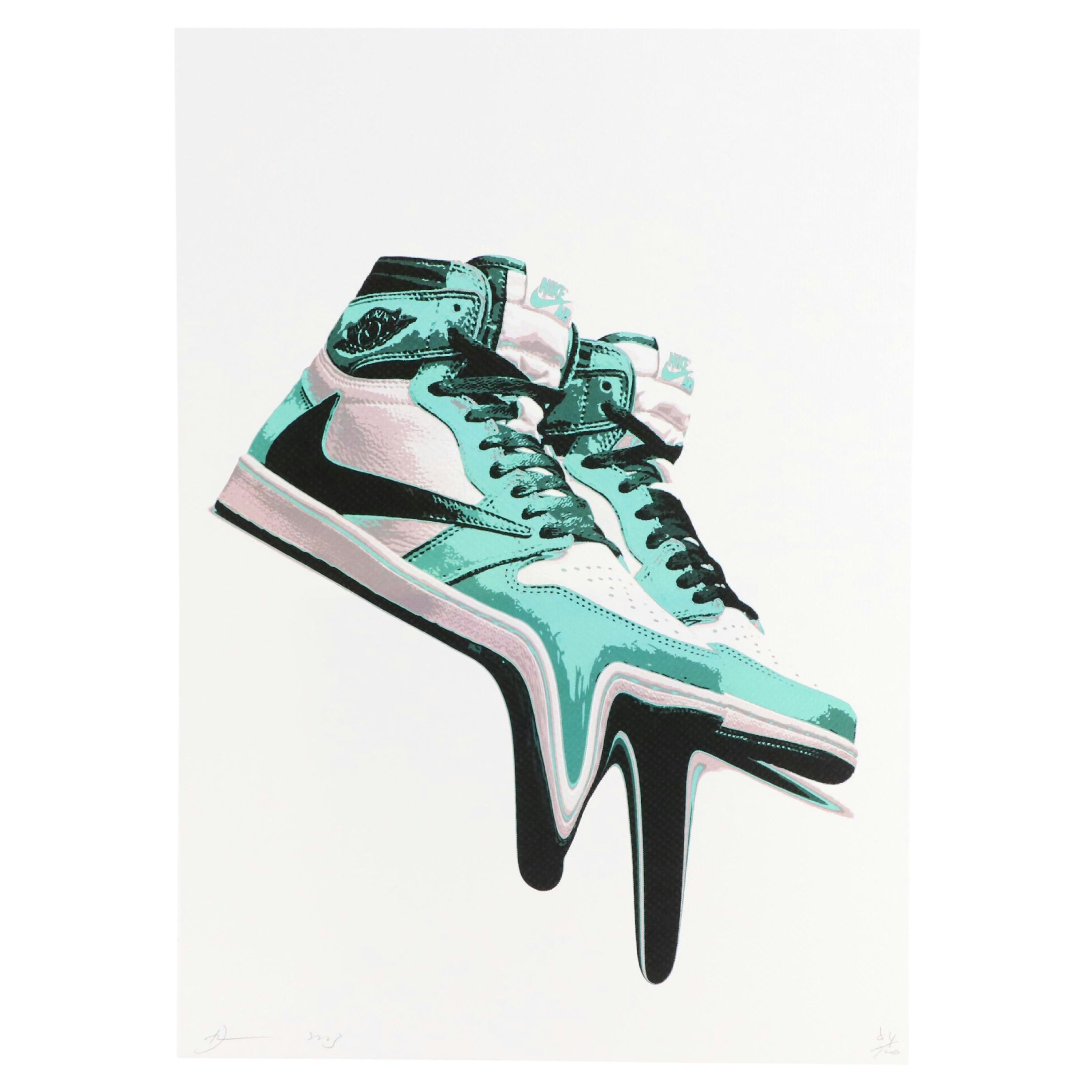 Death NYC Pop Art Graphic of Nike Air Jordans Money Drip, 2023