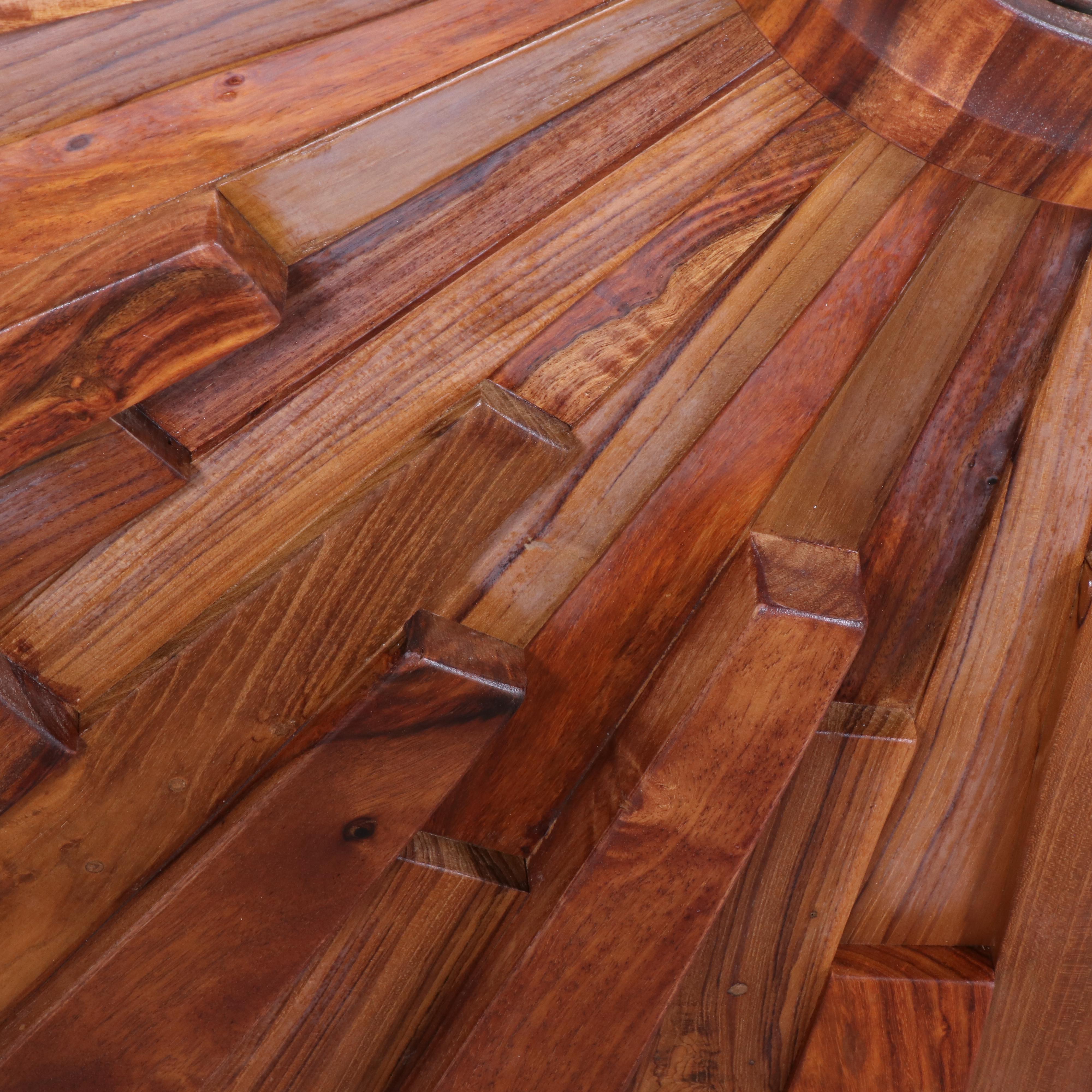 Global Views Wooden Sunburst Wall Mirror