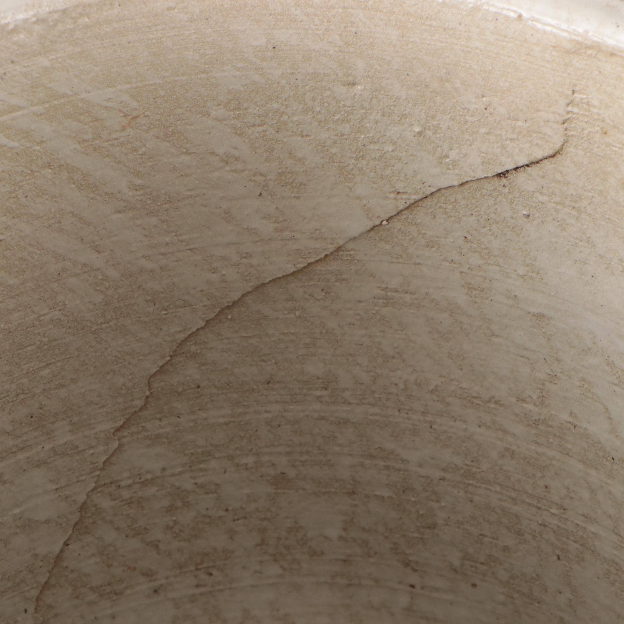 Salt Glazed Stoneware Crock with Ceramic and Plastic Planters