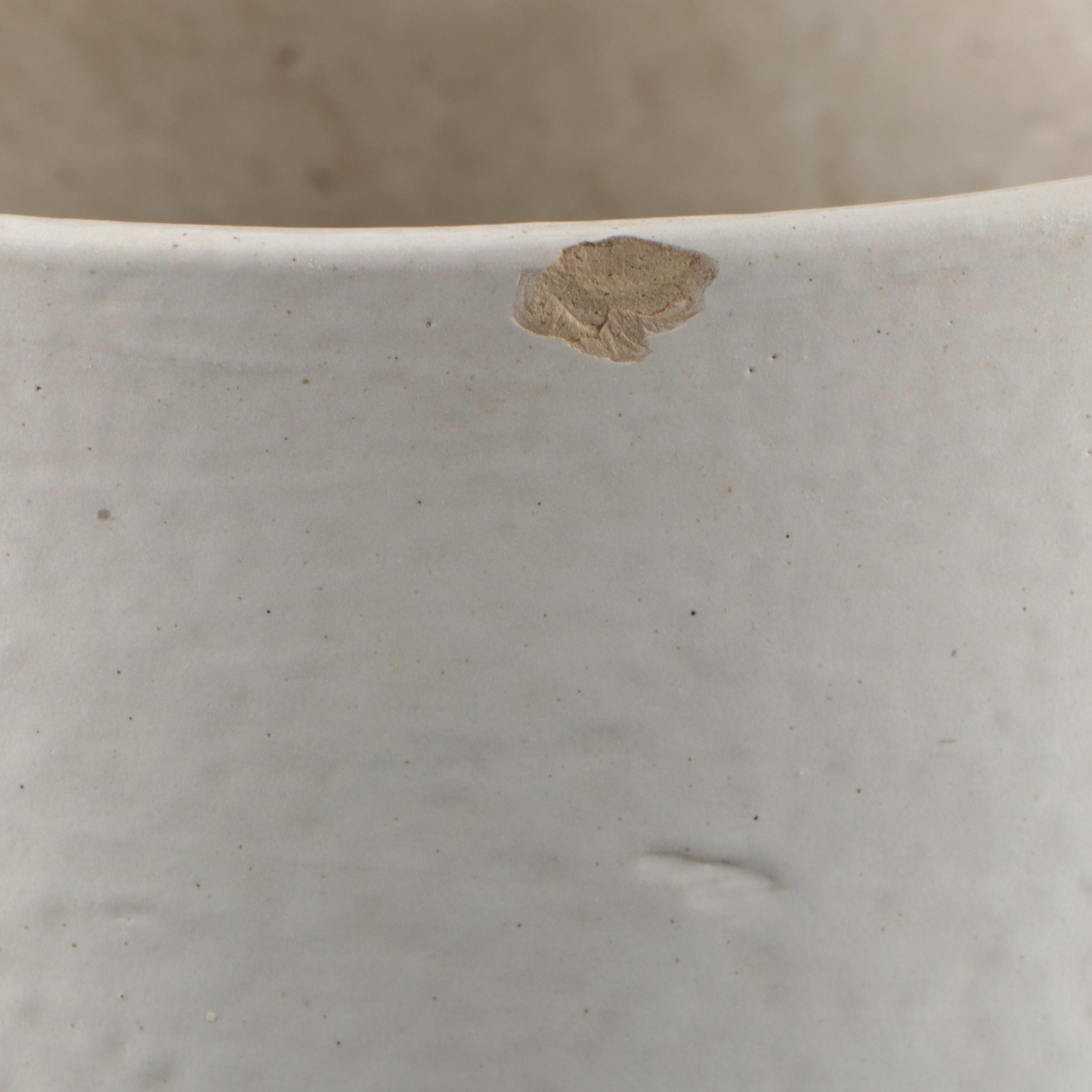 Salt Glazed Stoneware Crock with Ceramic and Plastic Planters