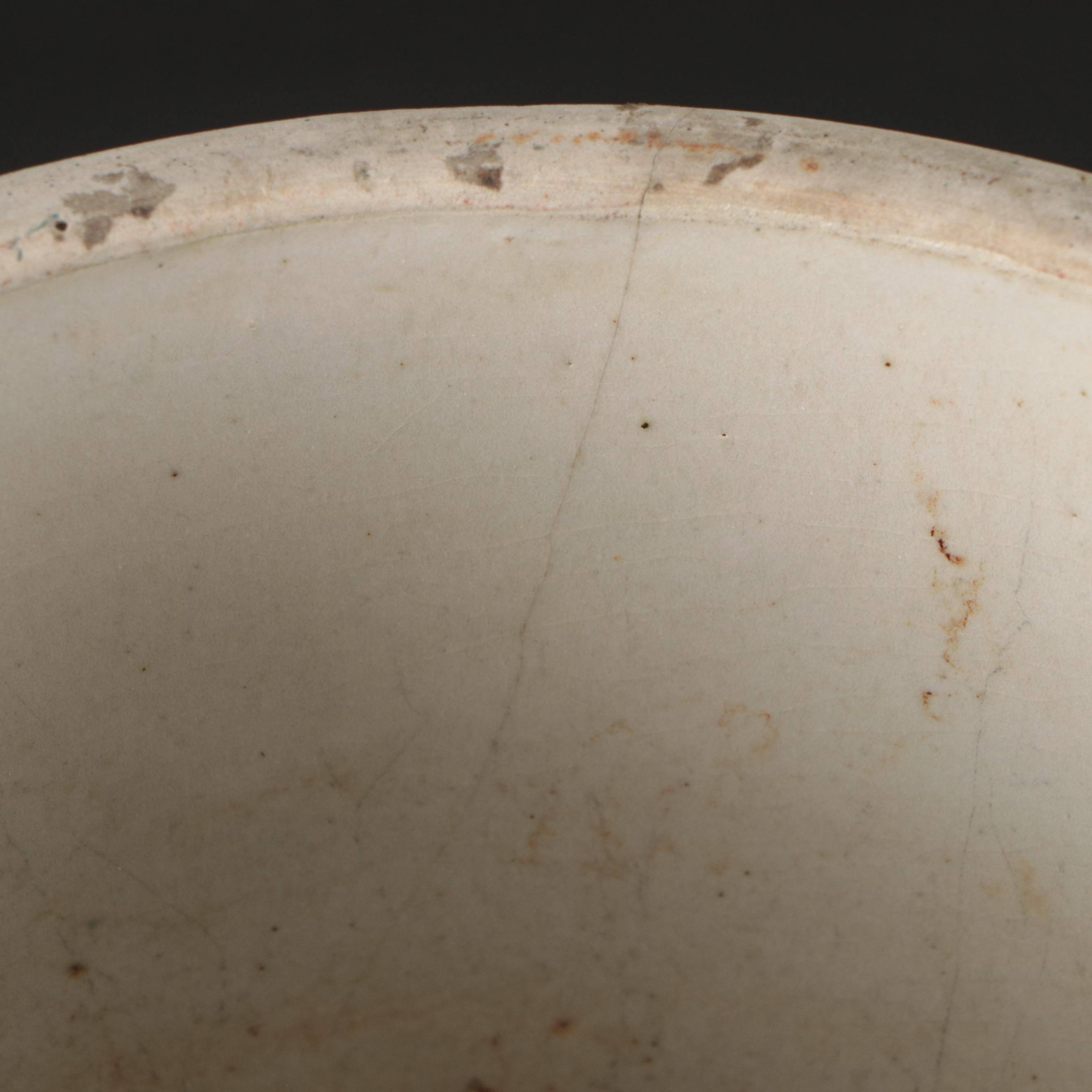 Salt Glazed Stoneware Crock with Ceramic and Plastic Planters