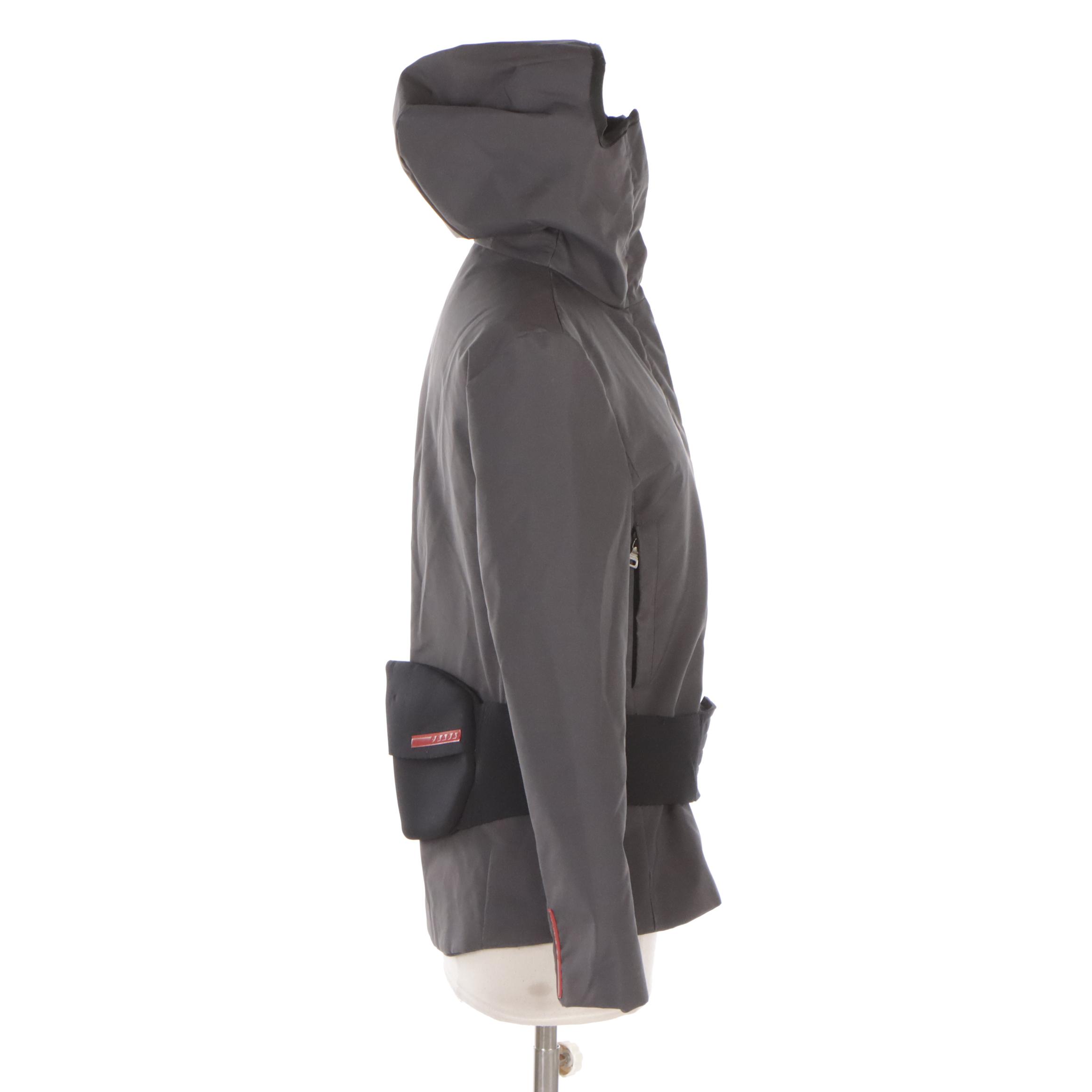 Prada Zip and Velcro Jacket with Detachable Belt Bag