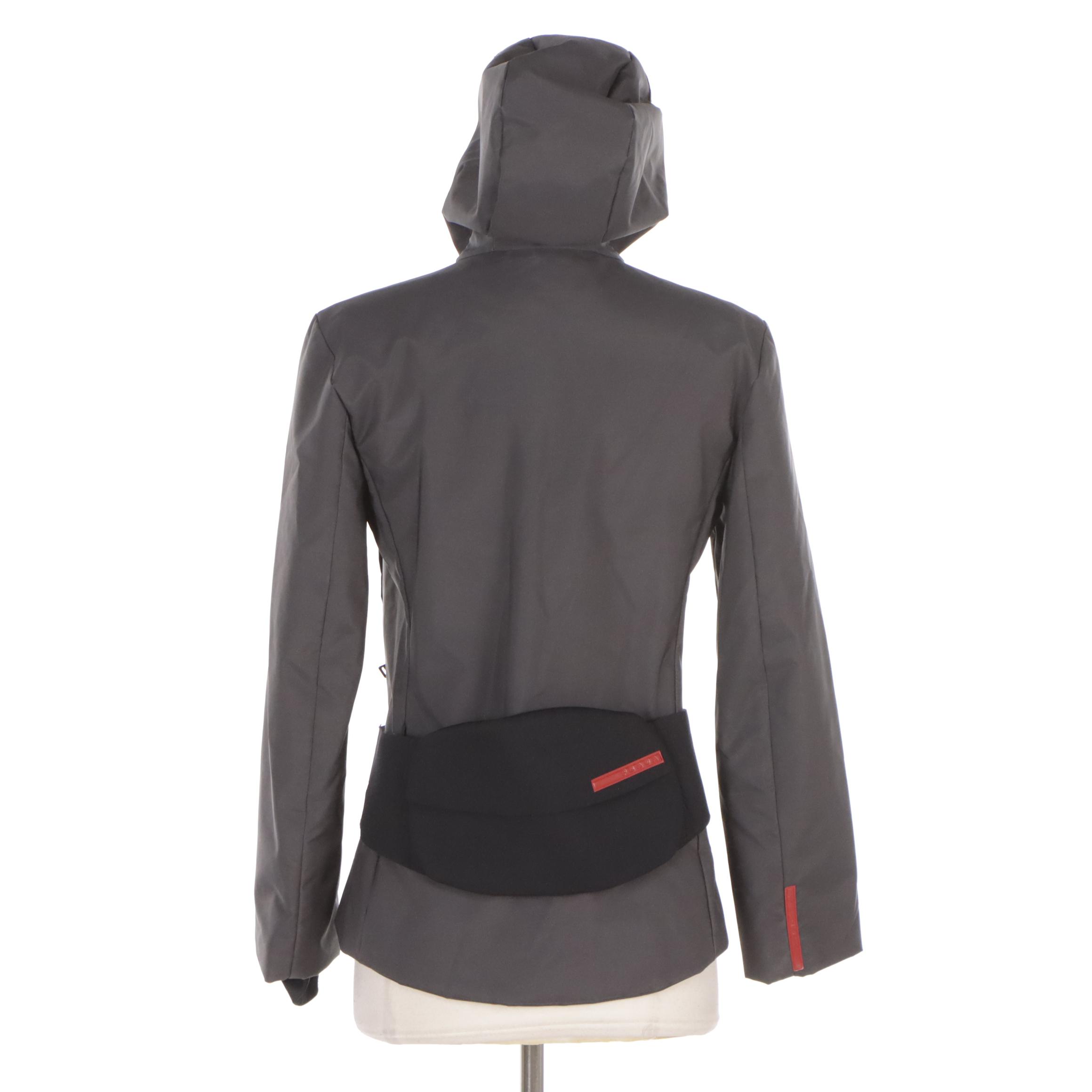 Prada Zip and Velcro Jacket with Detachable Belt Bag