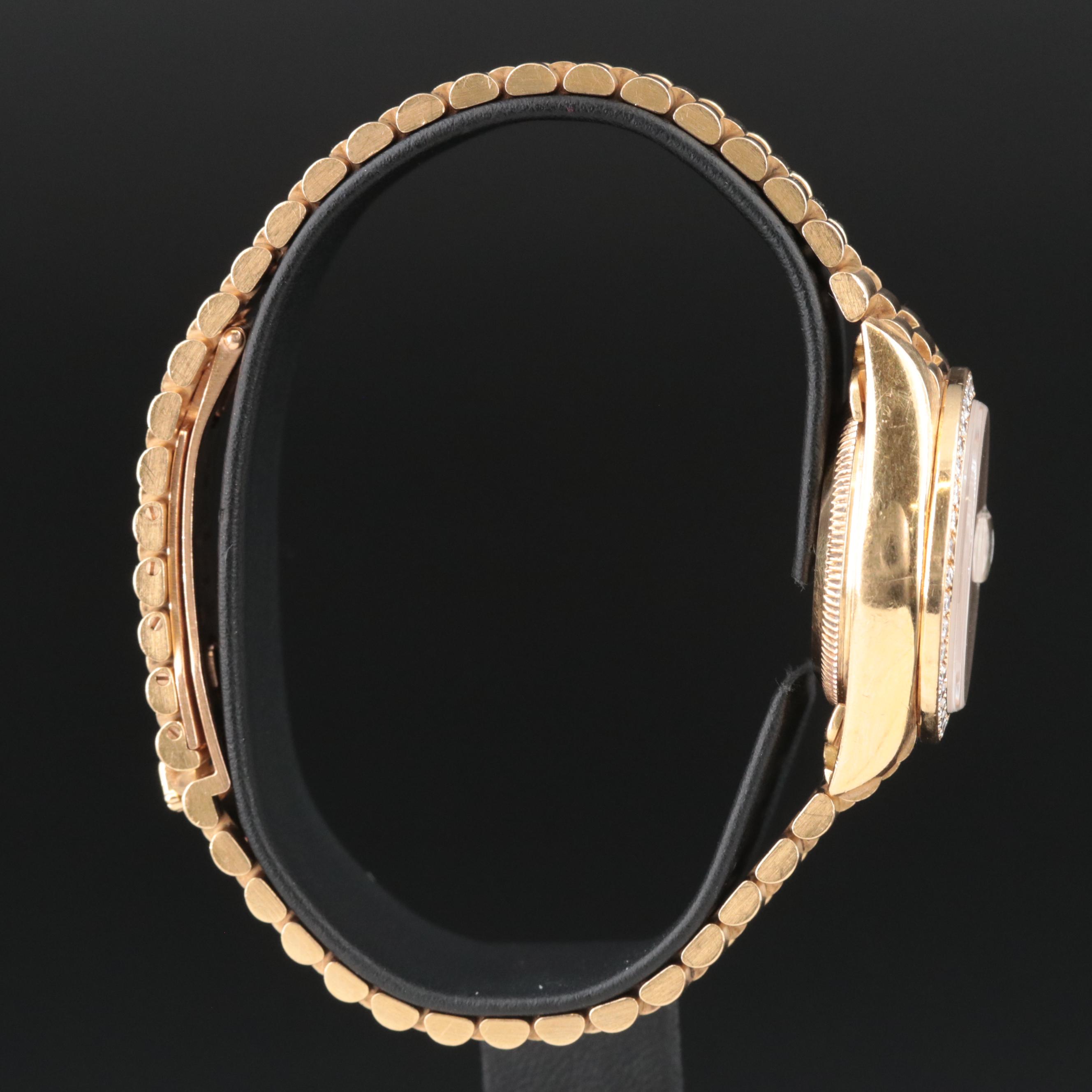 1999 18K Rolex Custom Diamond Dial and Bezel Datejust President Watch