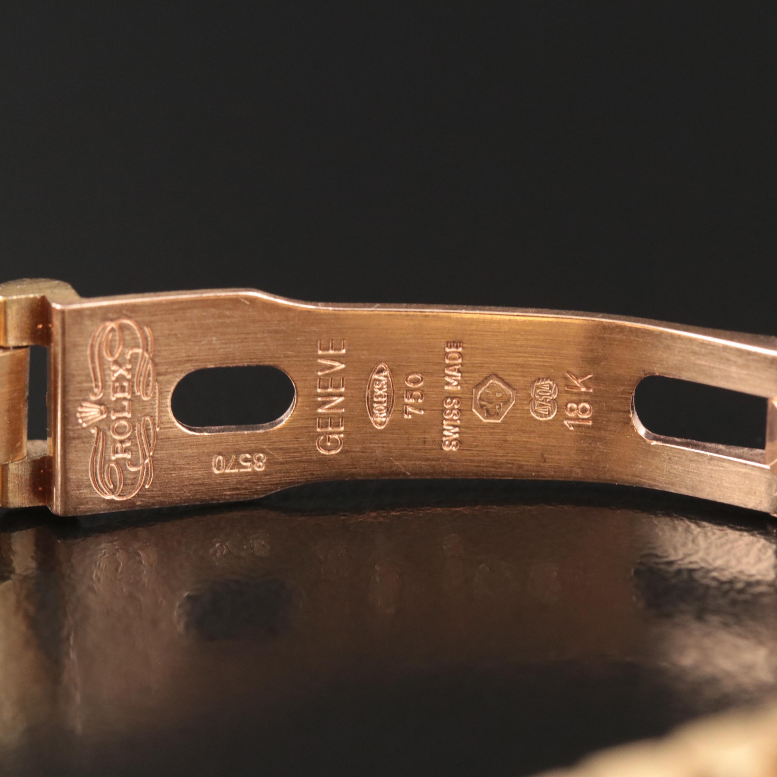 1999 18K Rolex Custom Diamond Dial and Bezel Datejust President Watch