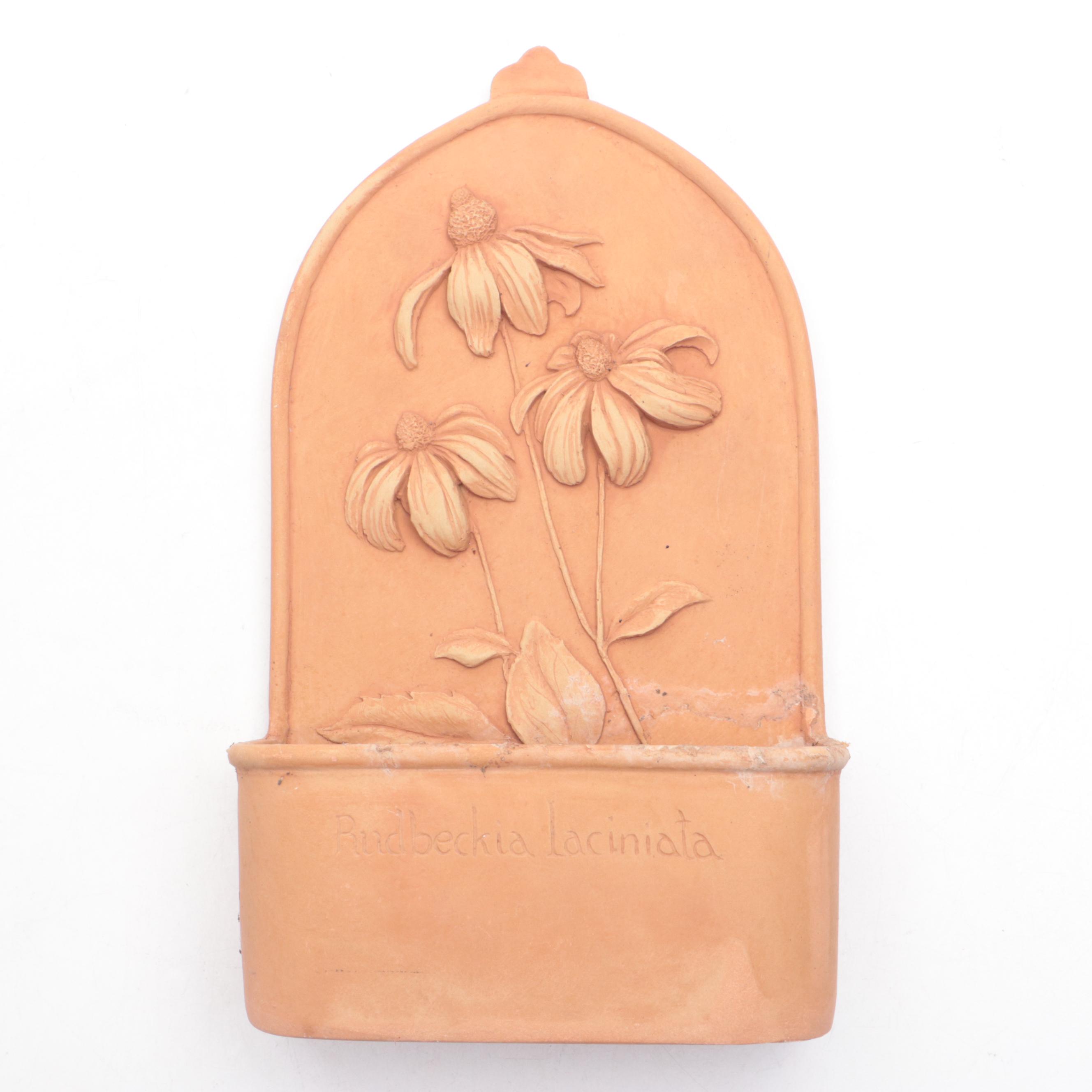 Cutleaf Coneflower Terracotta Wall Pocket and Italian Painted Wall Pocket