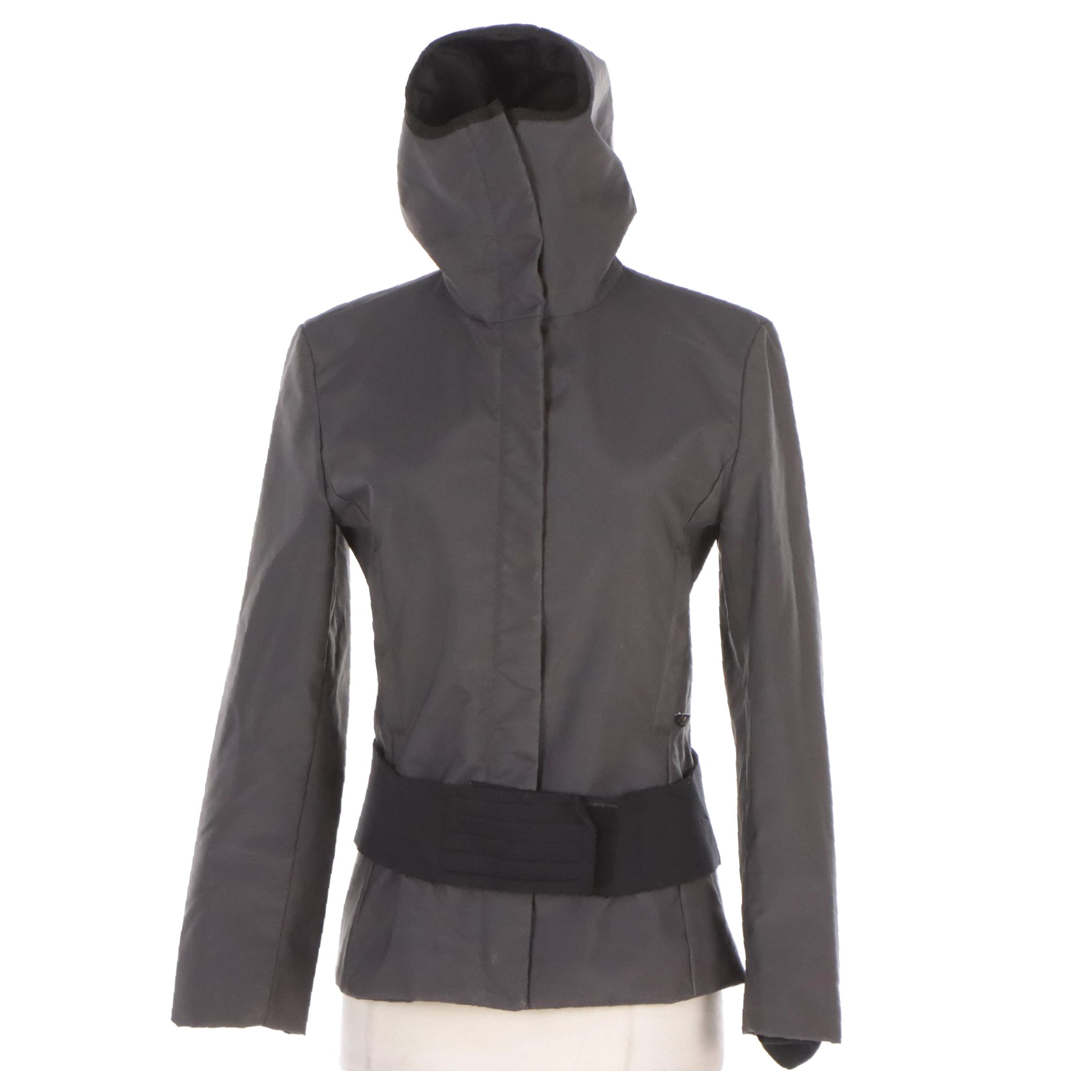 Prada Zip and Velcro Jacket with Detachable Belt Bag