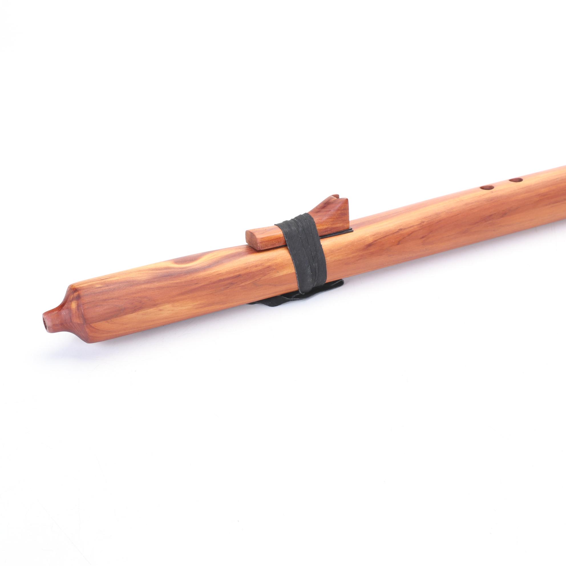 Carved Wooden Native American Style Eagle Motif Flute