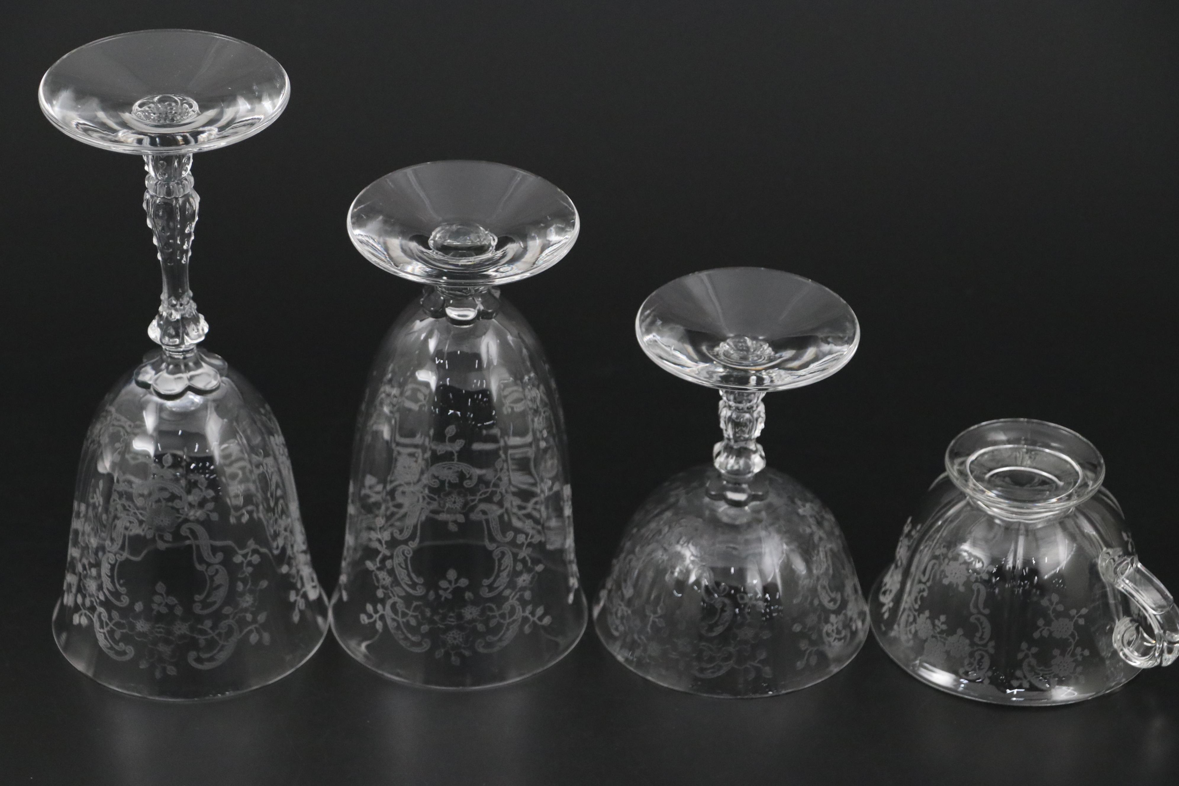 Fostoria "Meadow Rose" Glass Dinnerware, 1936–1975