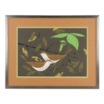 Serigraph After Charley Harper "Ford Times Wood Thrush"