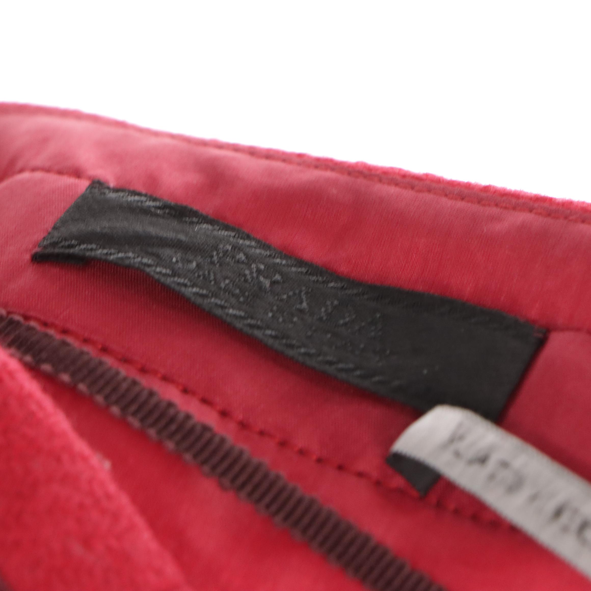 Prada Red Wool Sleeveless Dress and Matching Coat with Grosgrain Trim