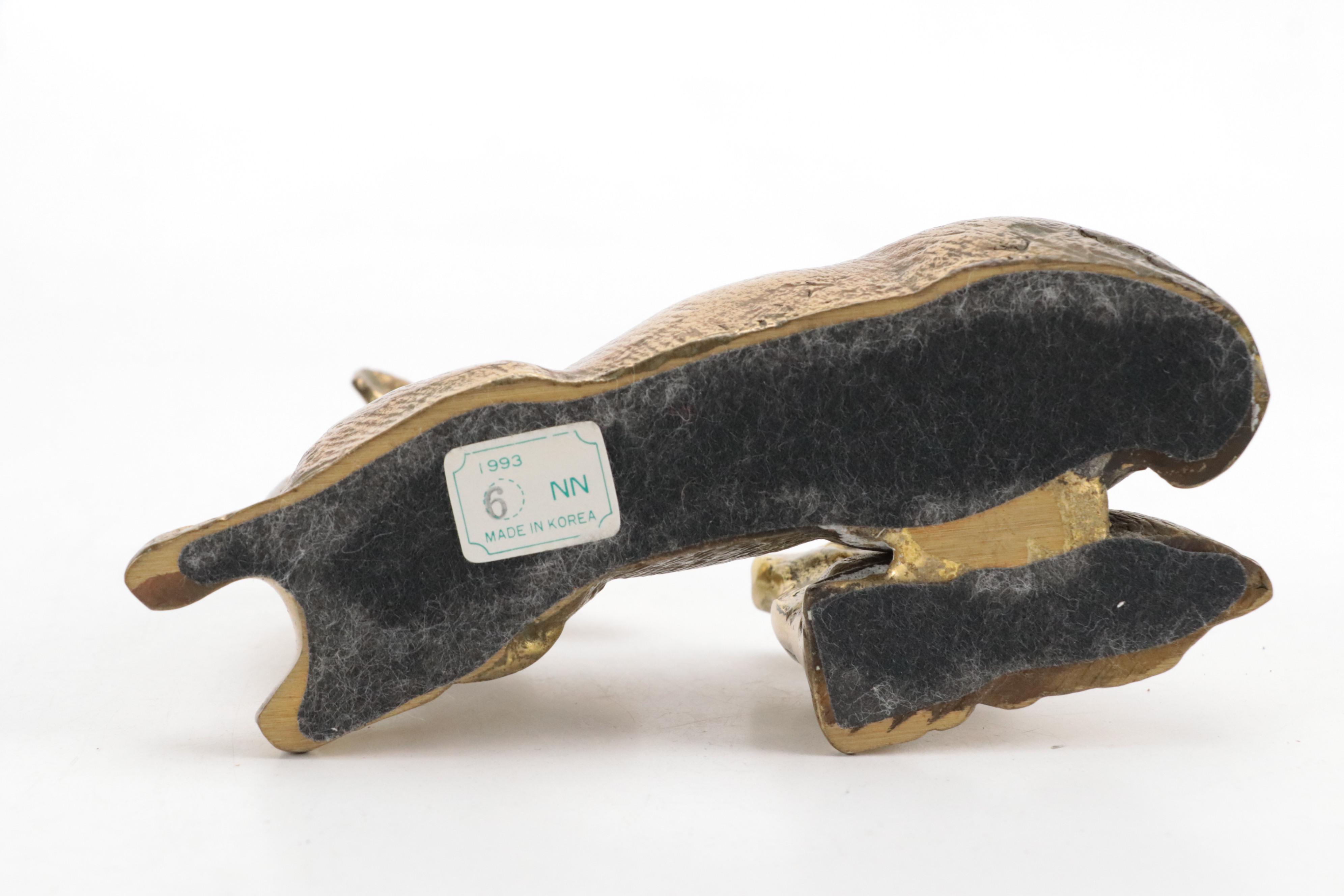 Brass Giraffe Bookends and Figurines