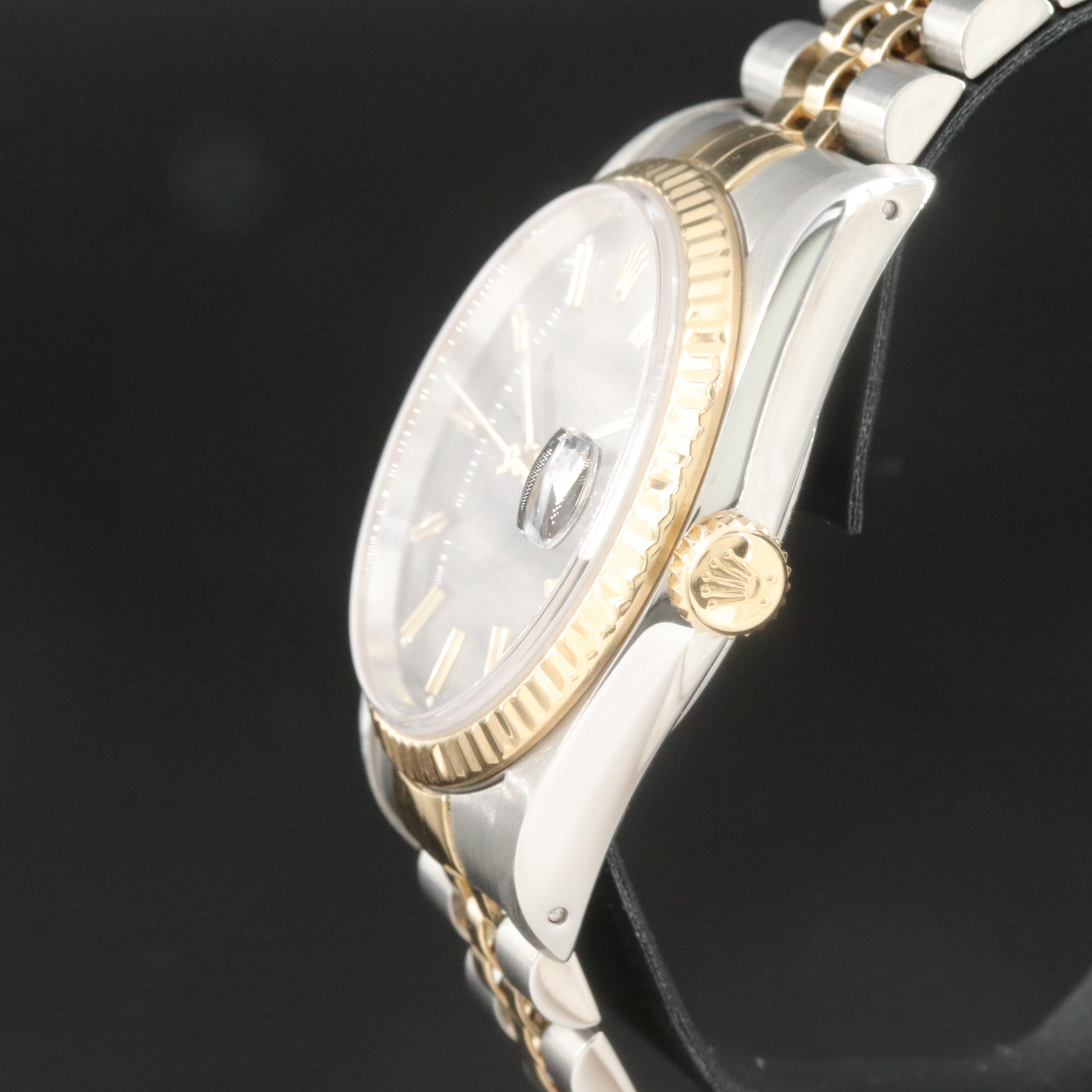 1991 Rolex Two-Tone Black Dial Datejust Watch