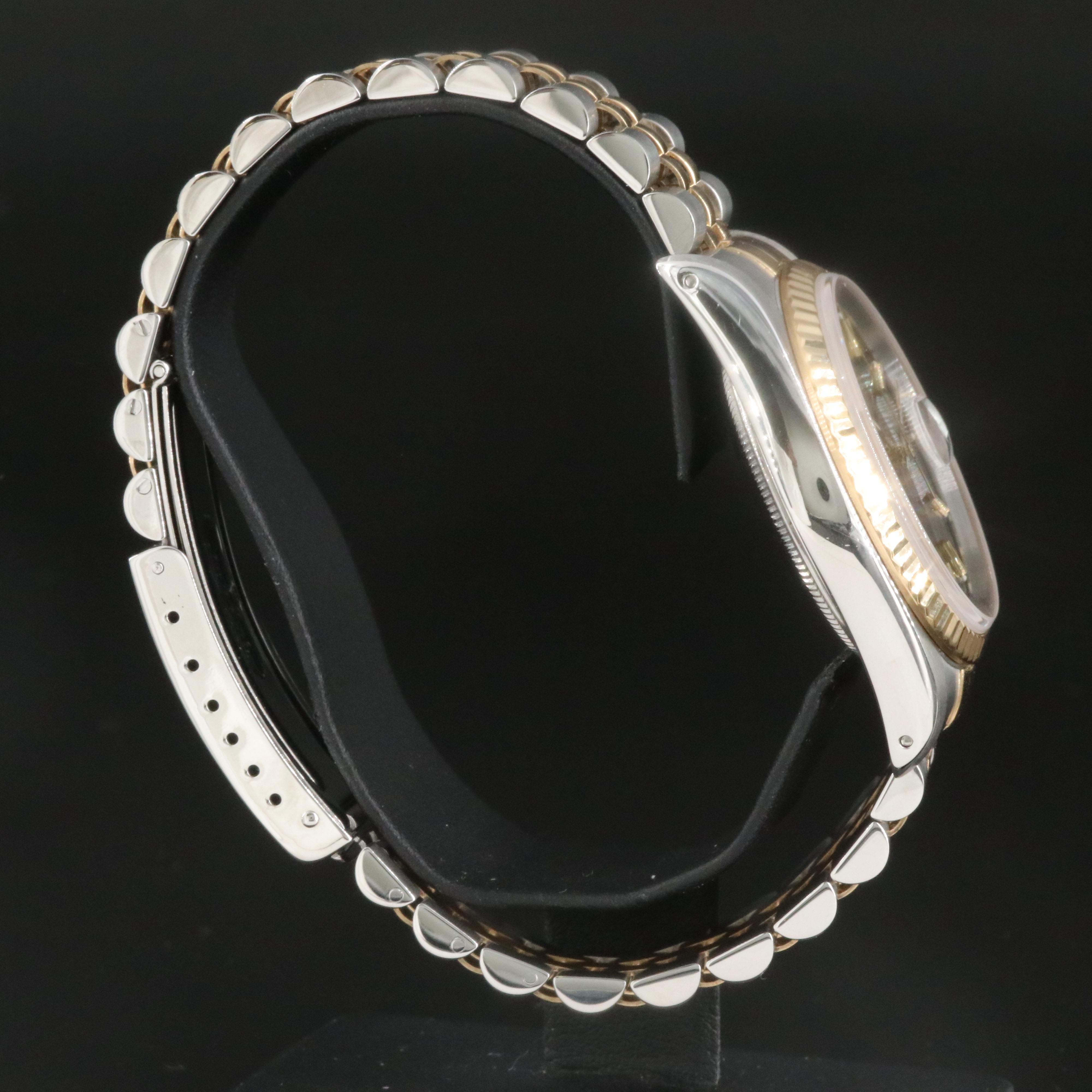 1991 Rolex Two-Tone Black Dial Datejust Watch