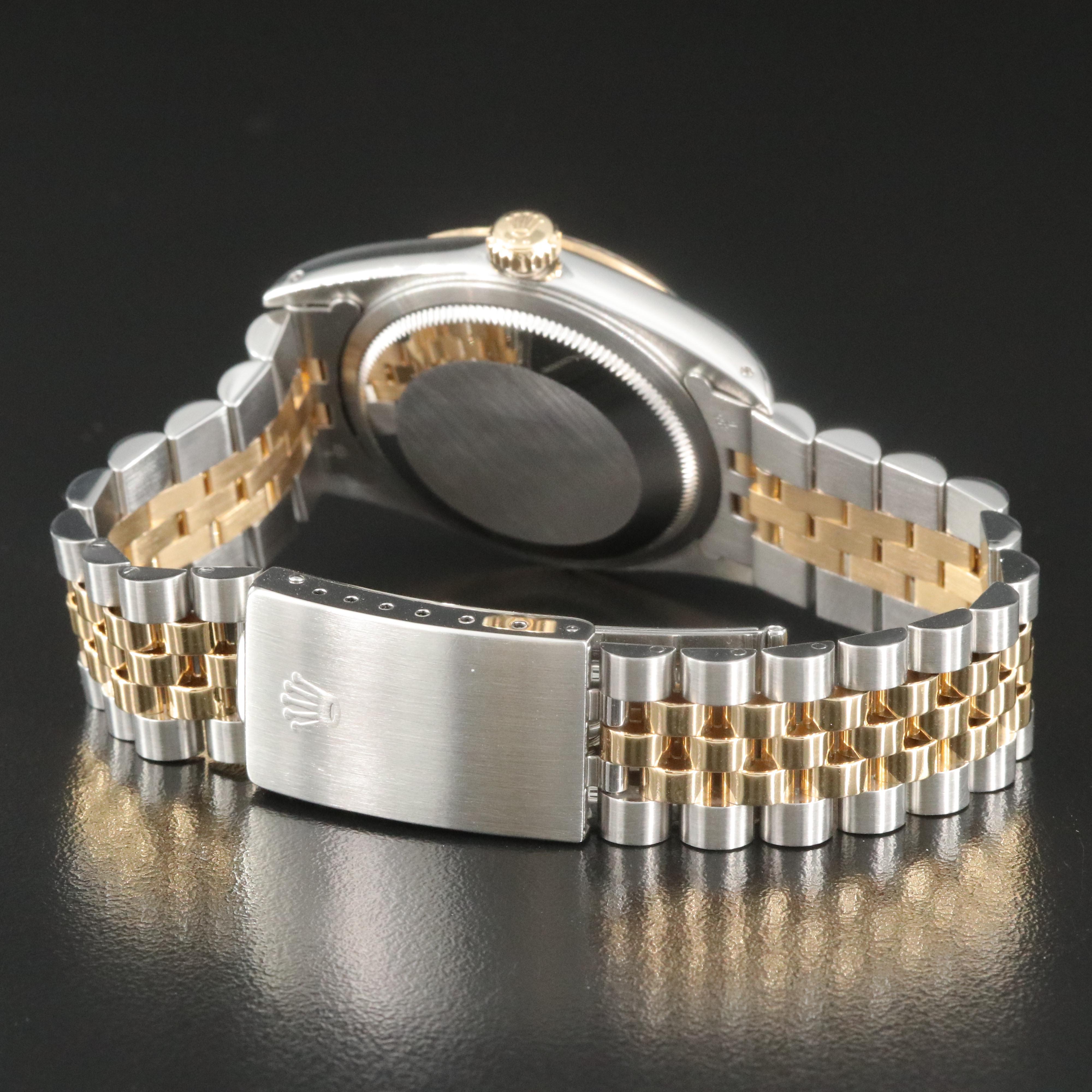 1991 Rolex Two-Tone Black Dial Datejust Watch