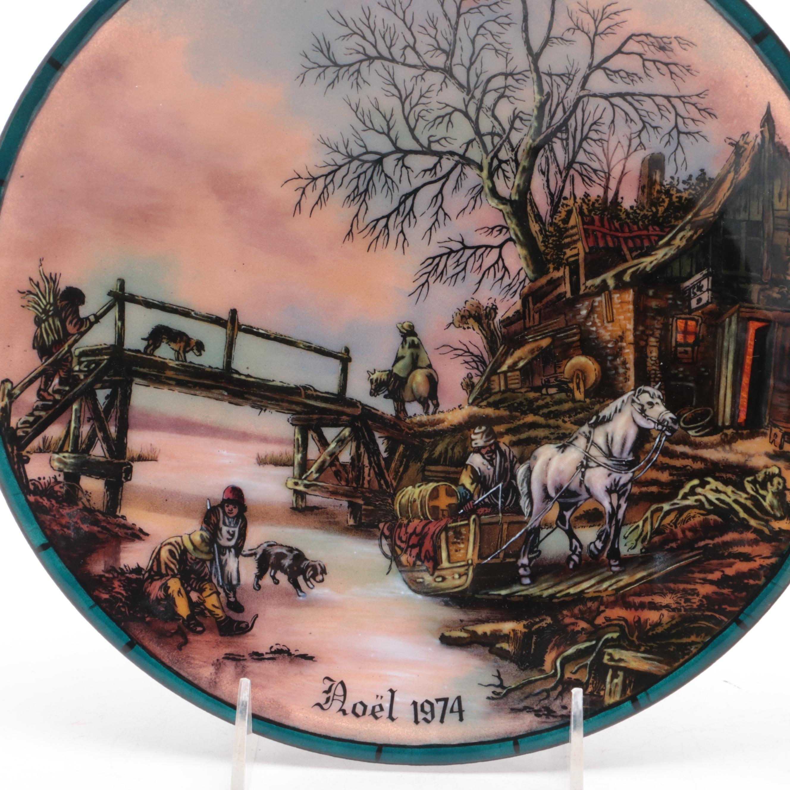 Bétourné Limited Edition Annual Christmas Collector Plates After Jean-Paul Loup