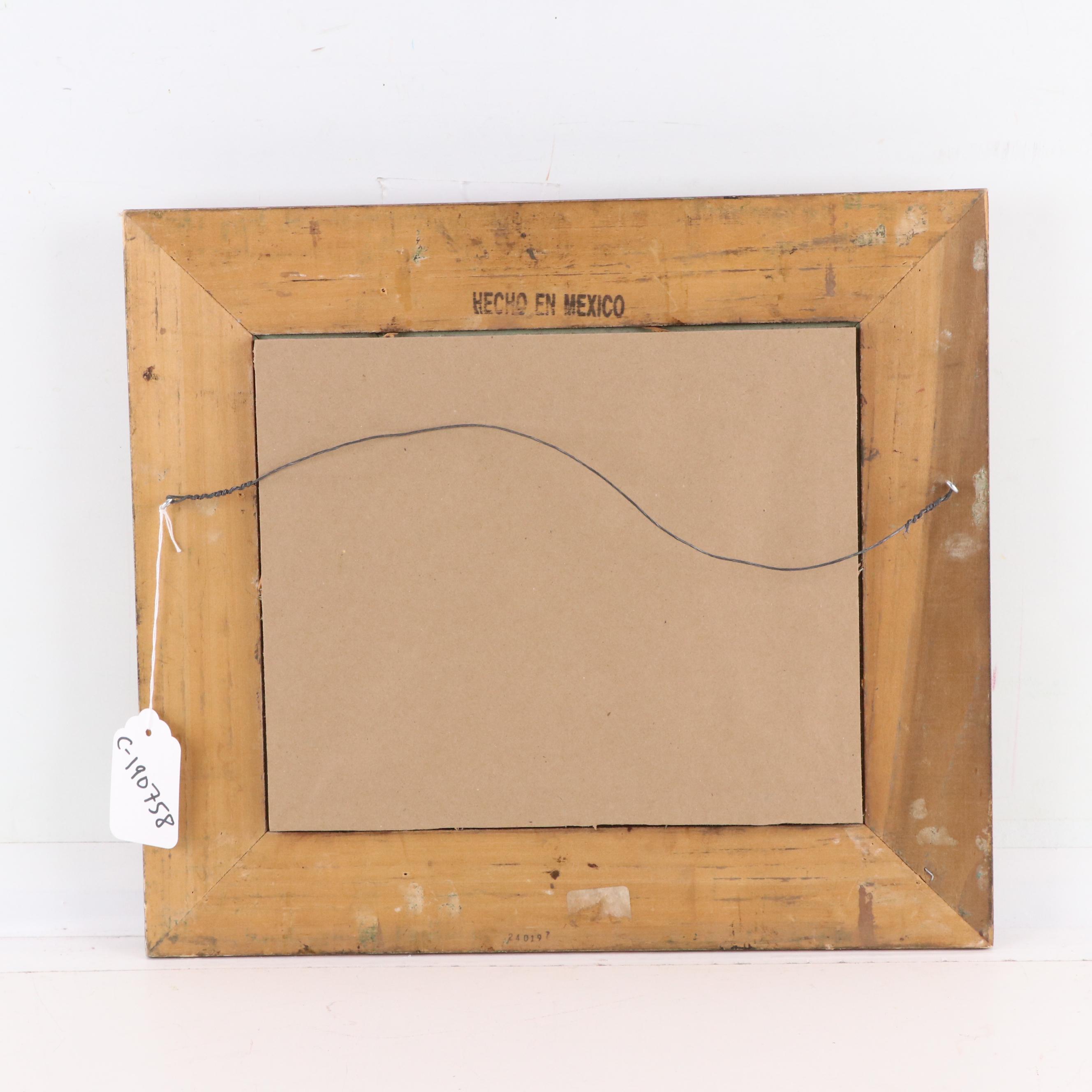 Pastoral Oil Painting of Rooster With Chickens and Duck