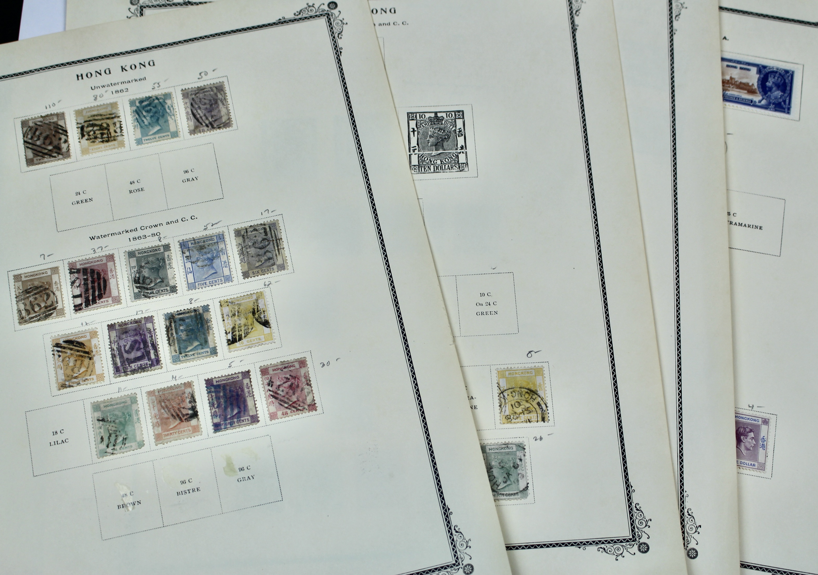 Early Hong Kong Postage Stamp Collection