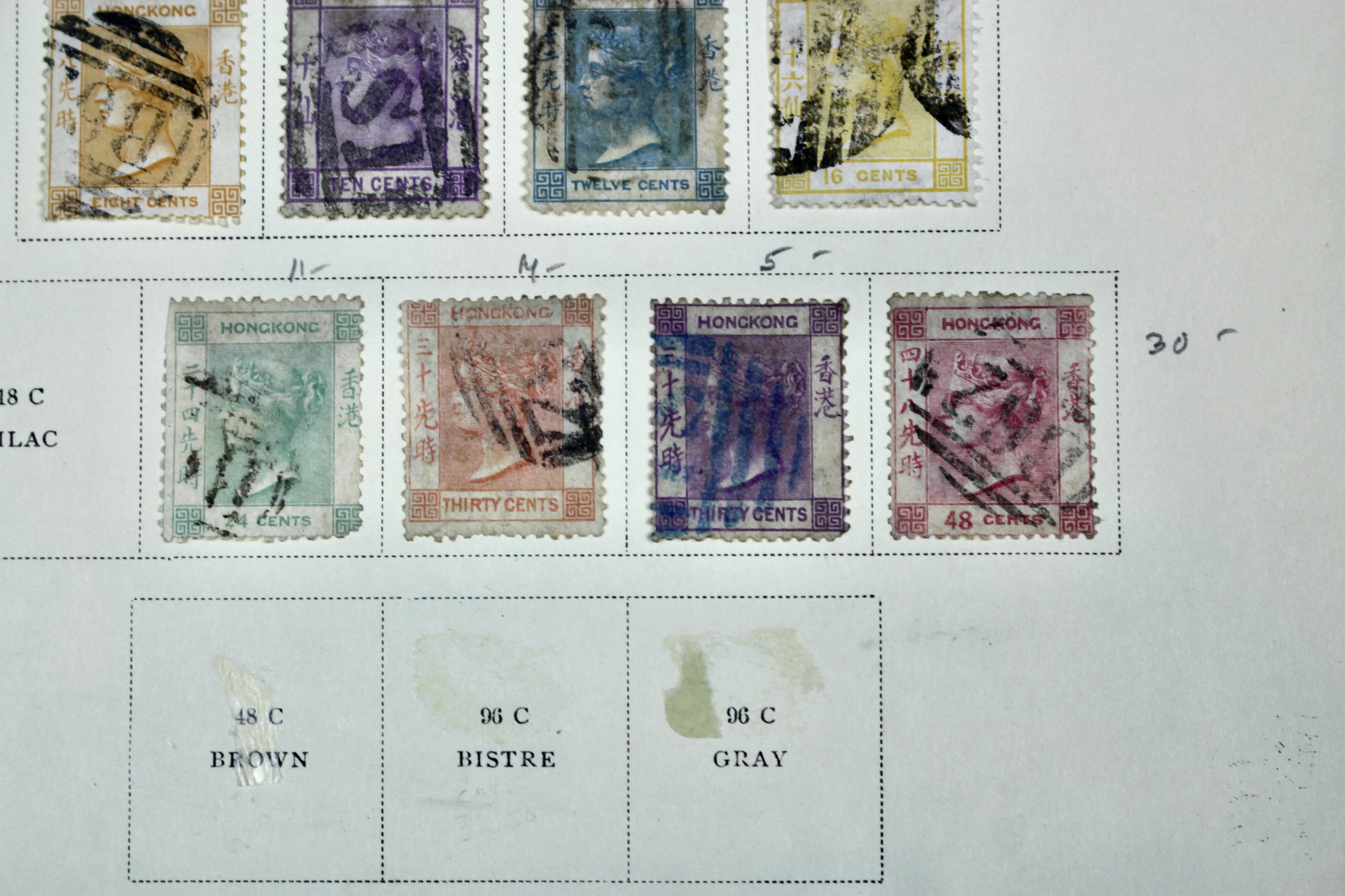 Early Hong Kong Postage Stamp Collection