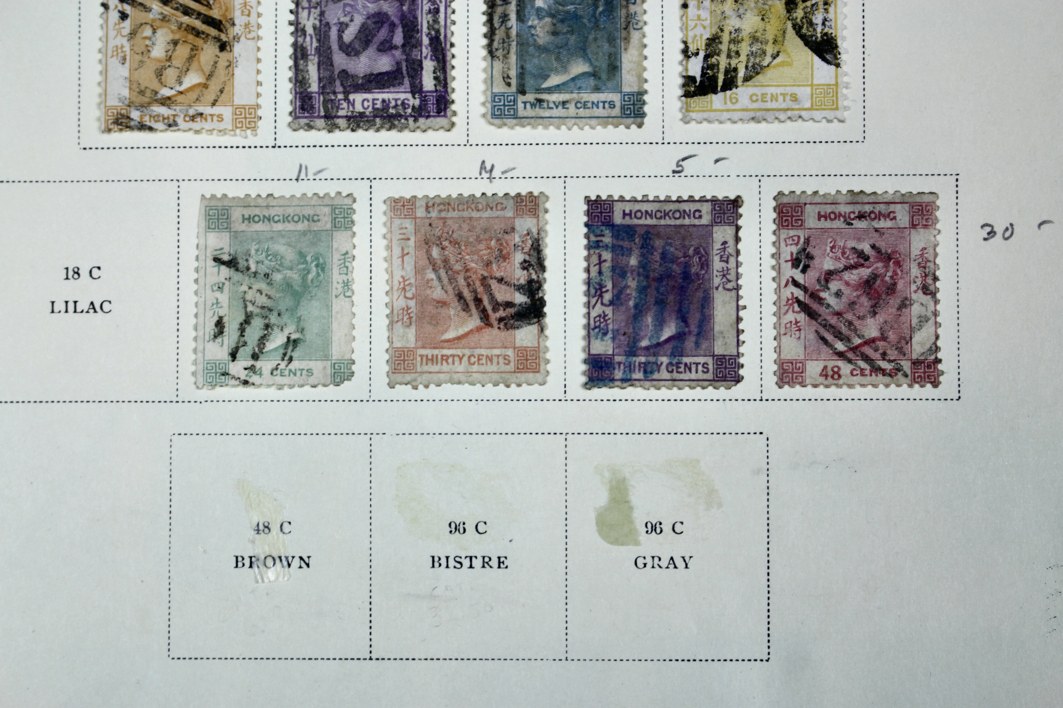 Early Hong Kong Postage Stamp Collection