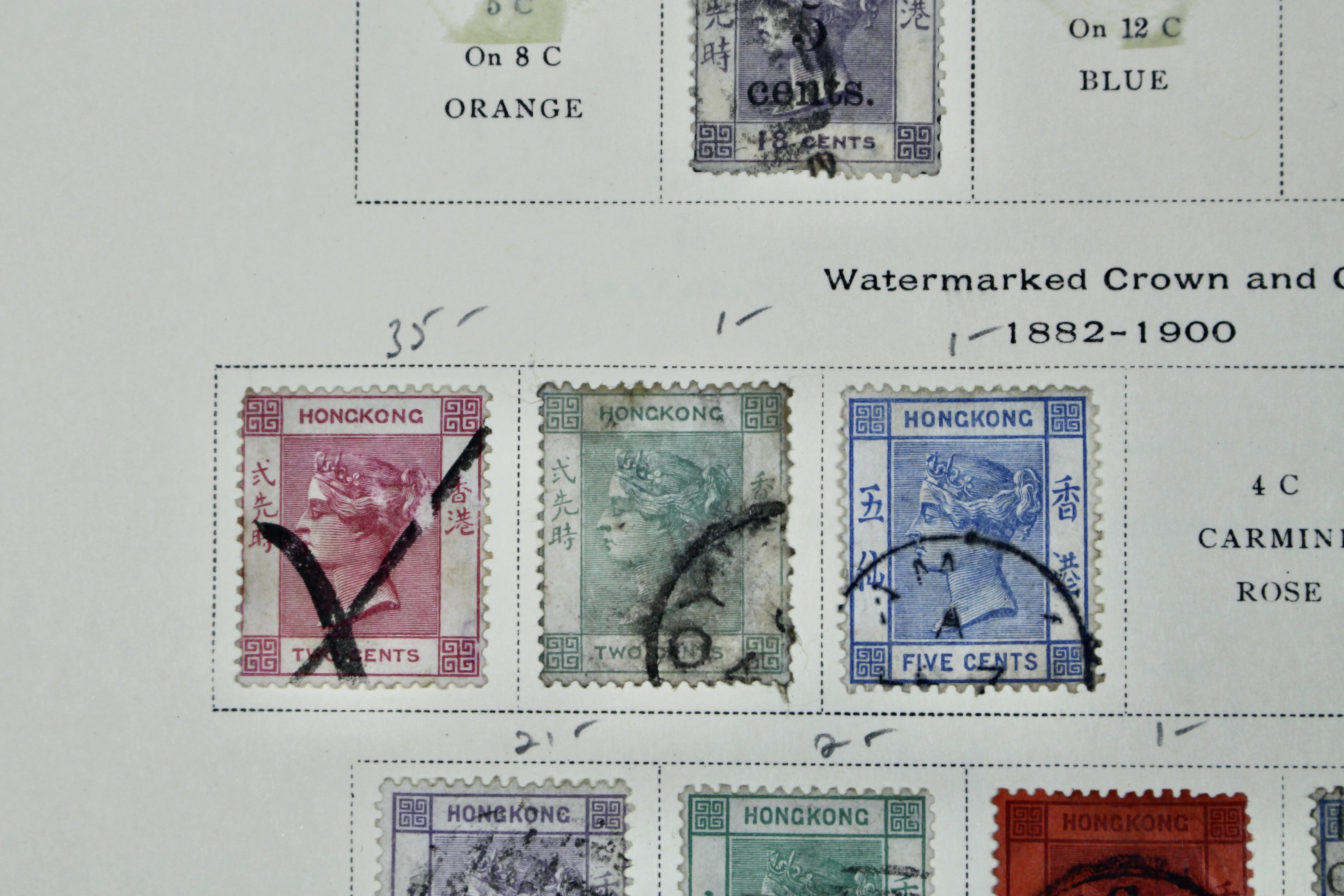 Early Hong Kong Postage Stamp Collection