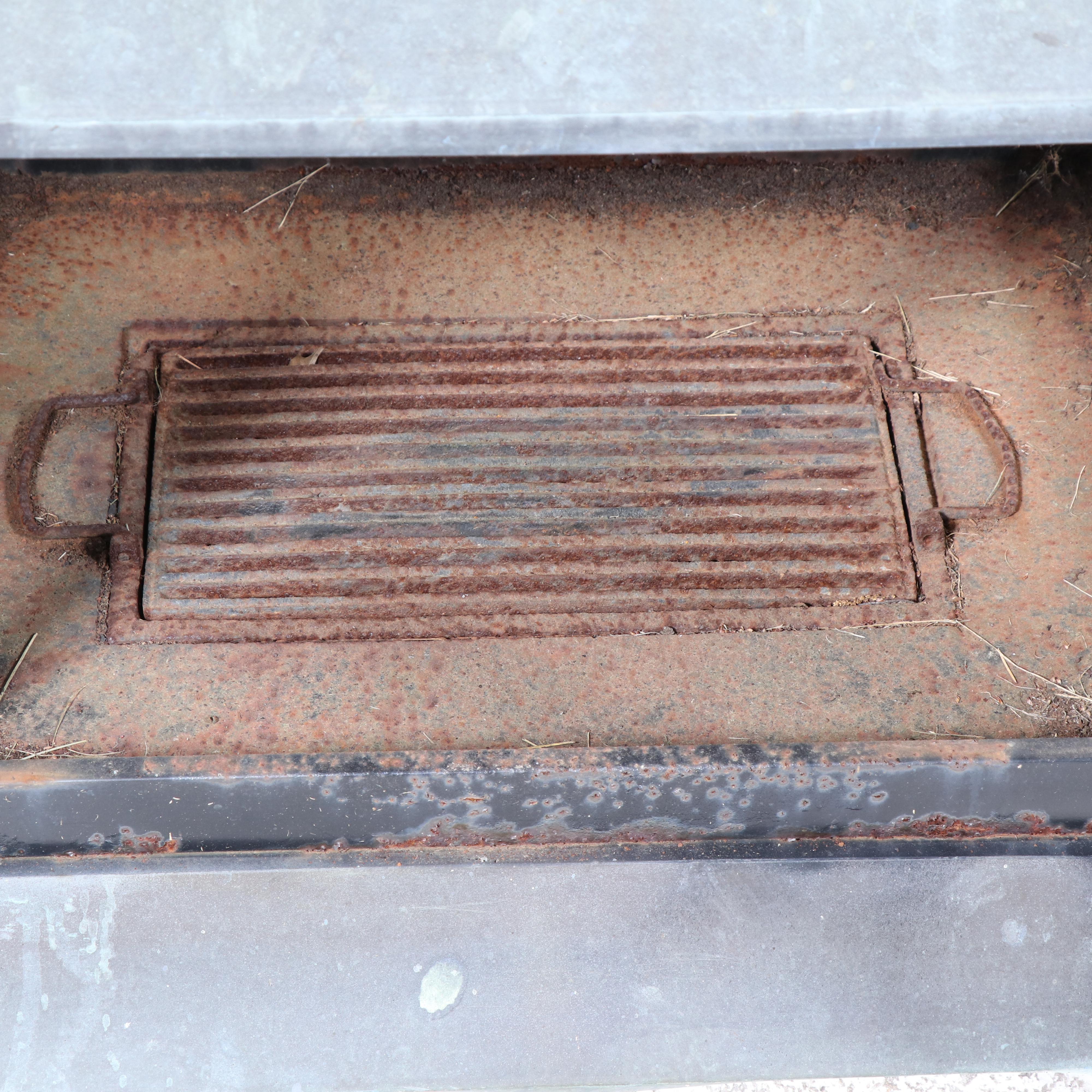 Metal and Mesh Enclosed Fire Pit