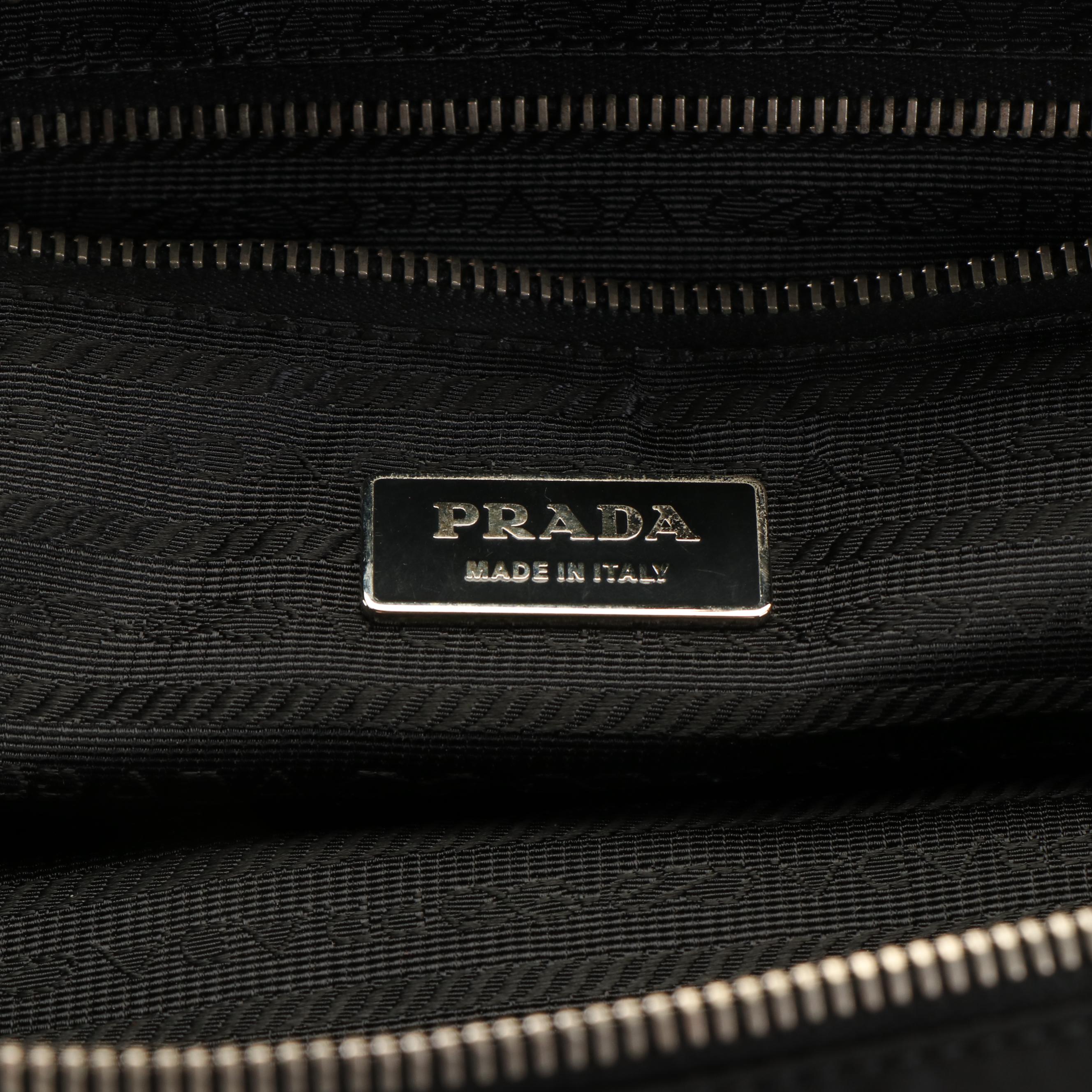 Prada 2Way Tote in Black Tessuto Nylon and Leather
