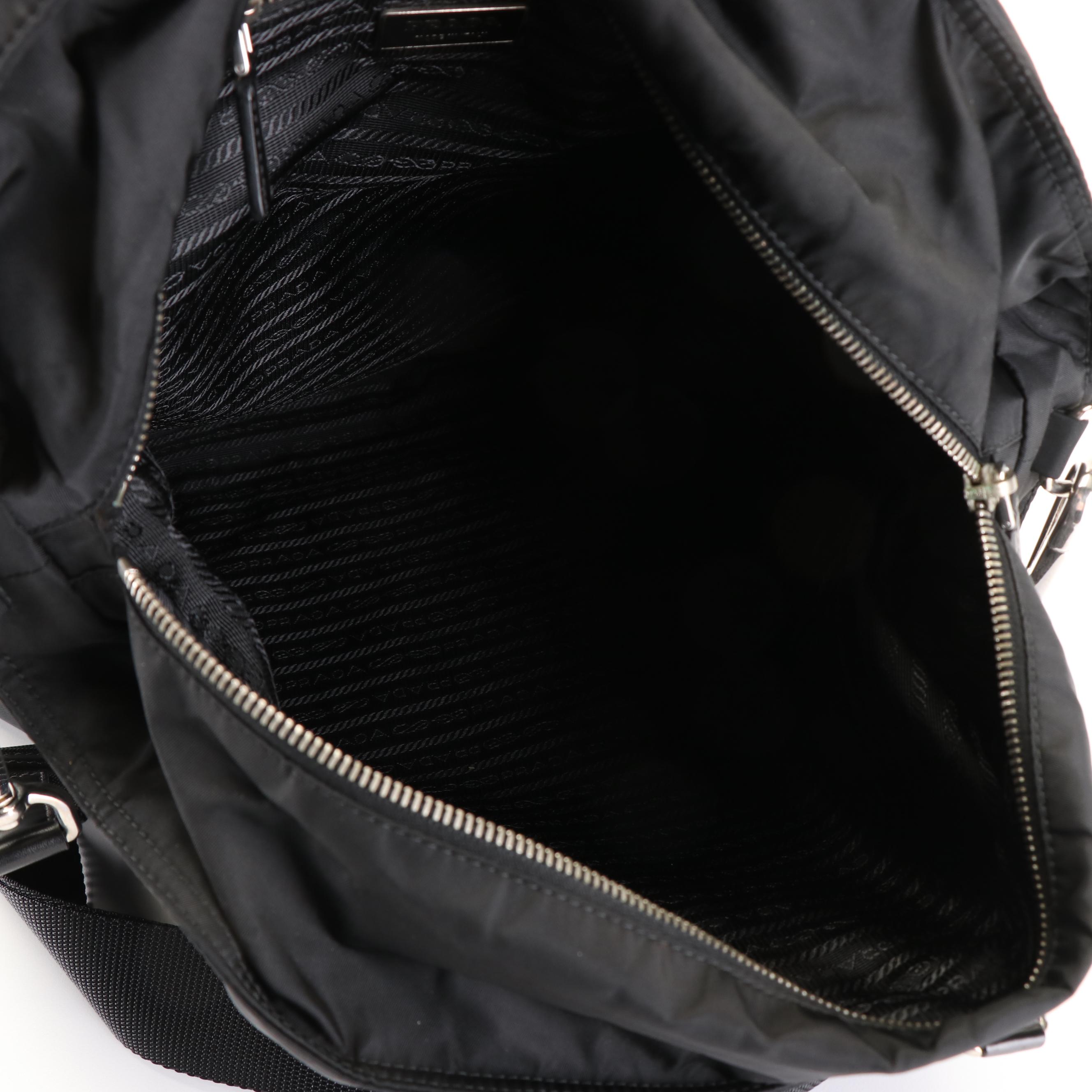 Prada 2Way Tote in Black Tessuto Nylon and Leather