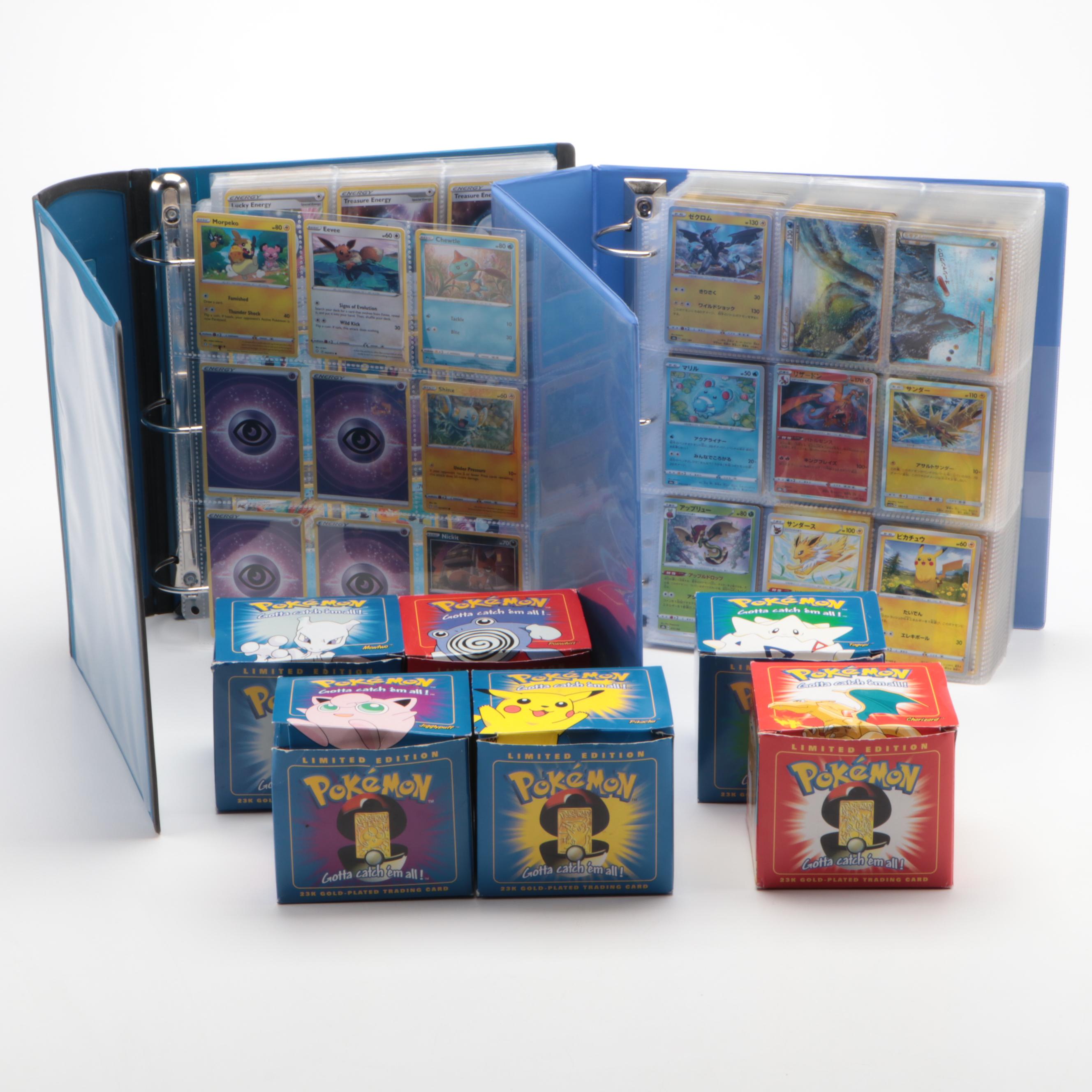 Pokémon Card Collection Featuring 23K Gold Plated Cards and More, 1990s-2020s