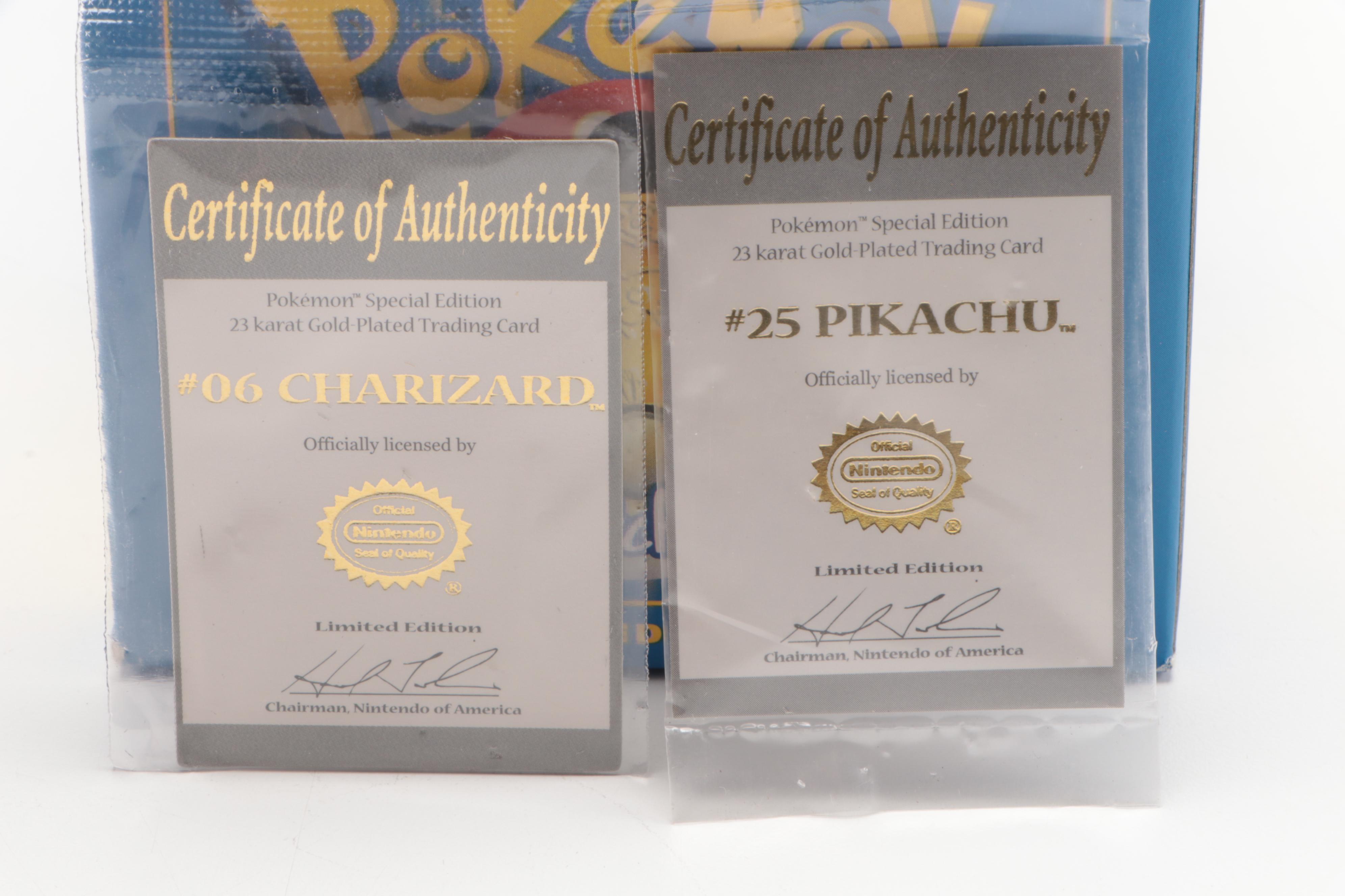Pokémon Card Collection Featuring 23K Gold Plated Cards and More, 1990s-2020s