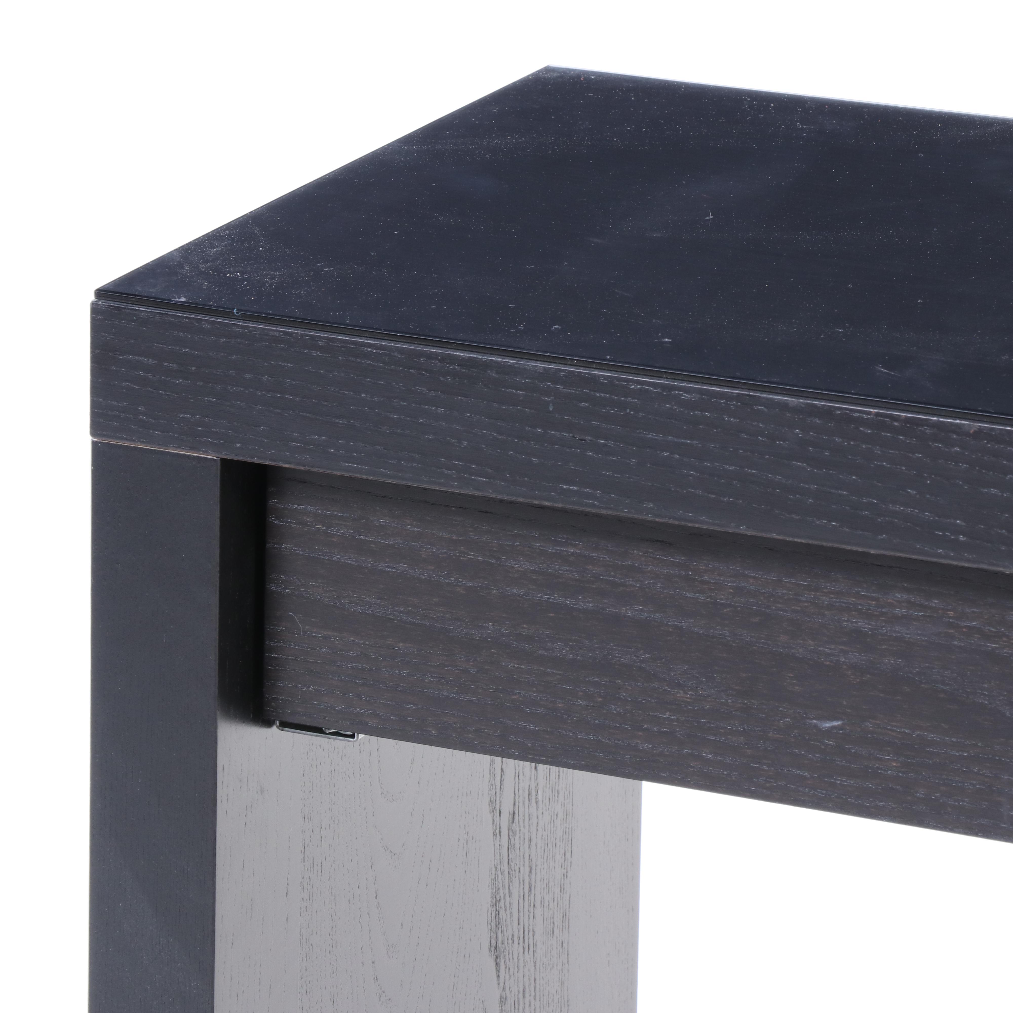 Black Oak Finished Single Drawer Table