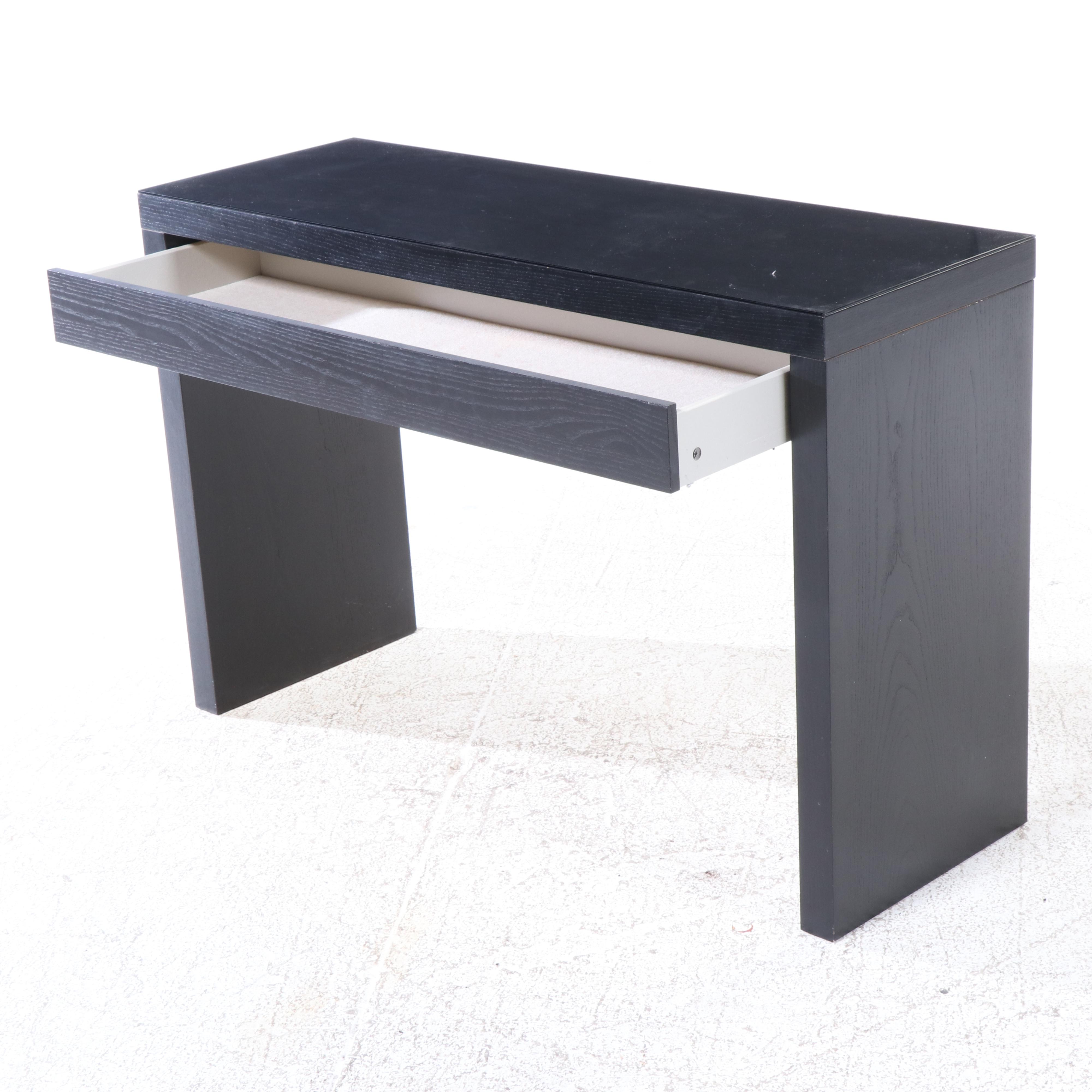 Black Oak Finished Single Drawer Table