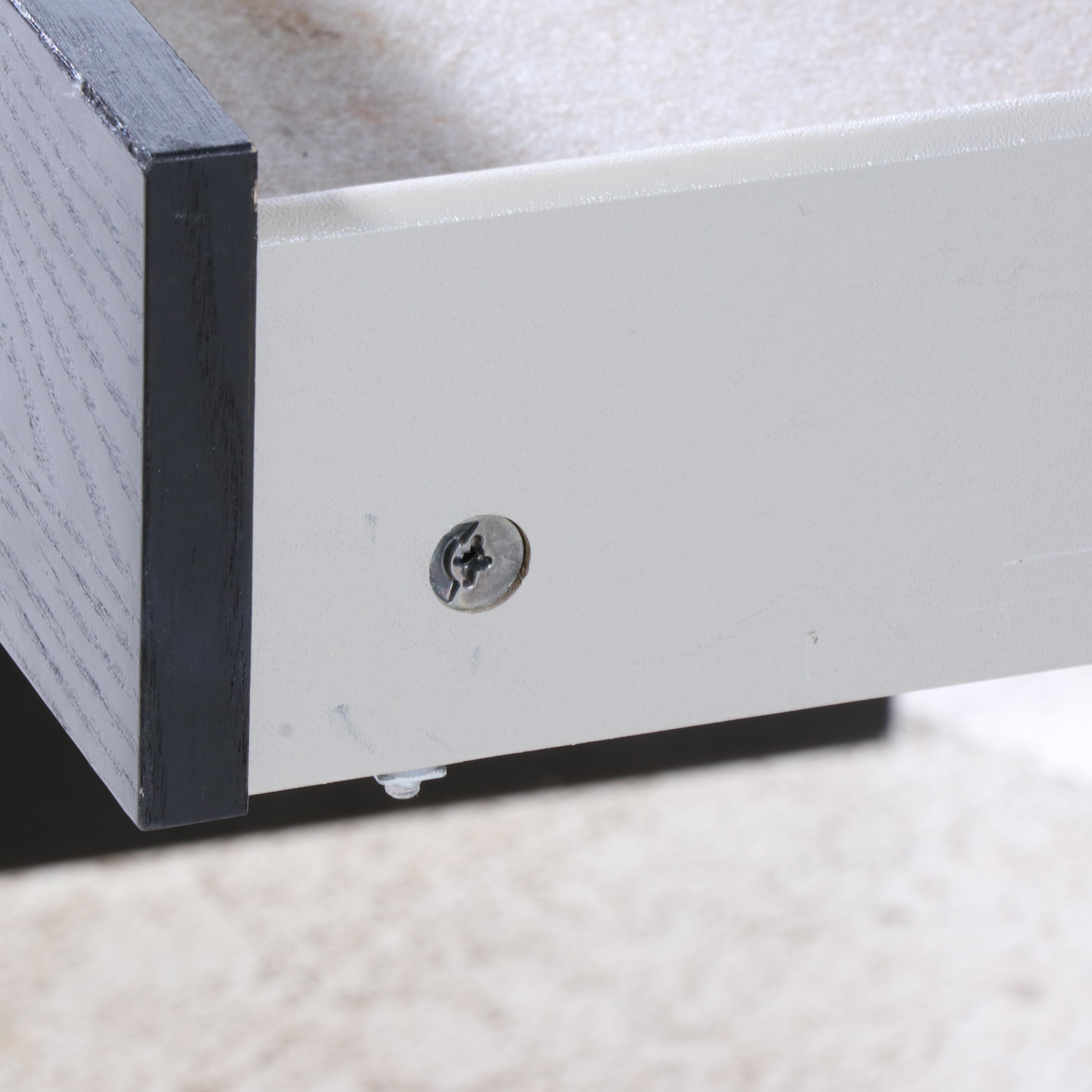 Black Oak Finished Single Drawer Table