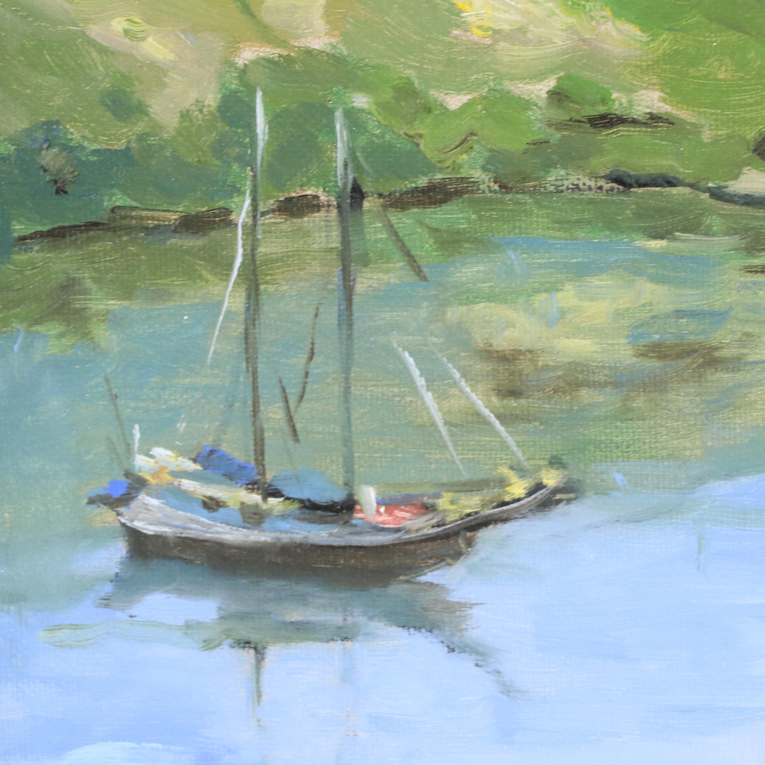 Oil Painting of a Fjord