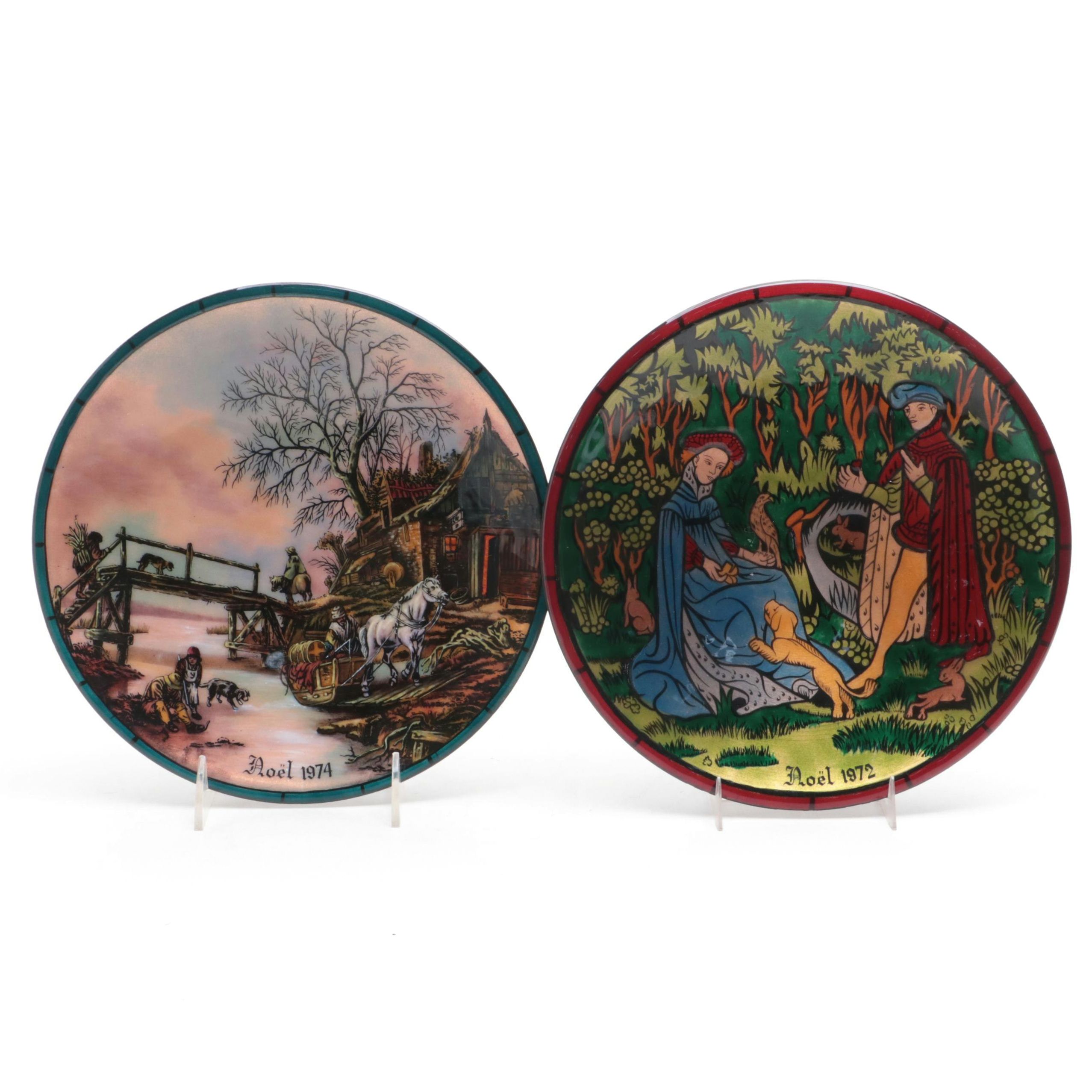 Bétourné Limited Edition Annual Christmas Collector Plates After Jean-Paul Loup