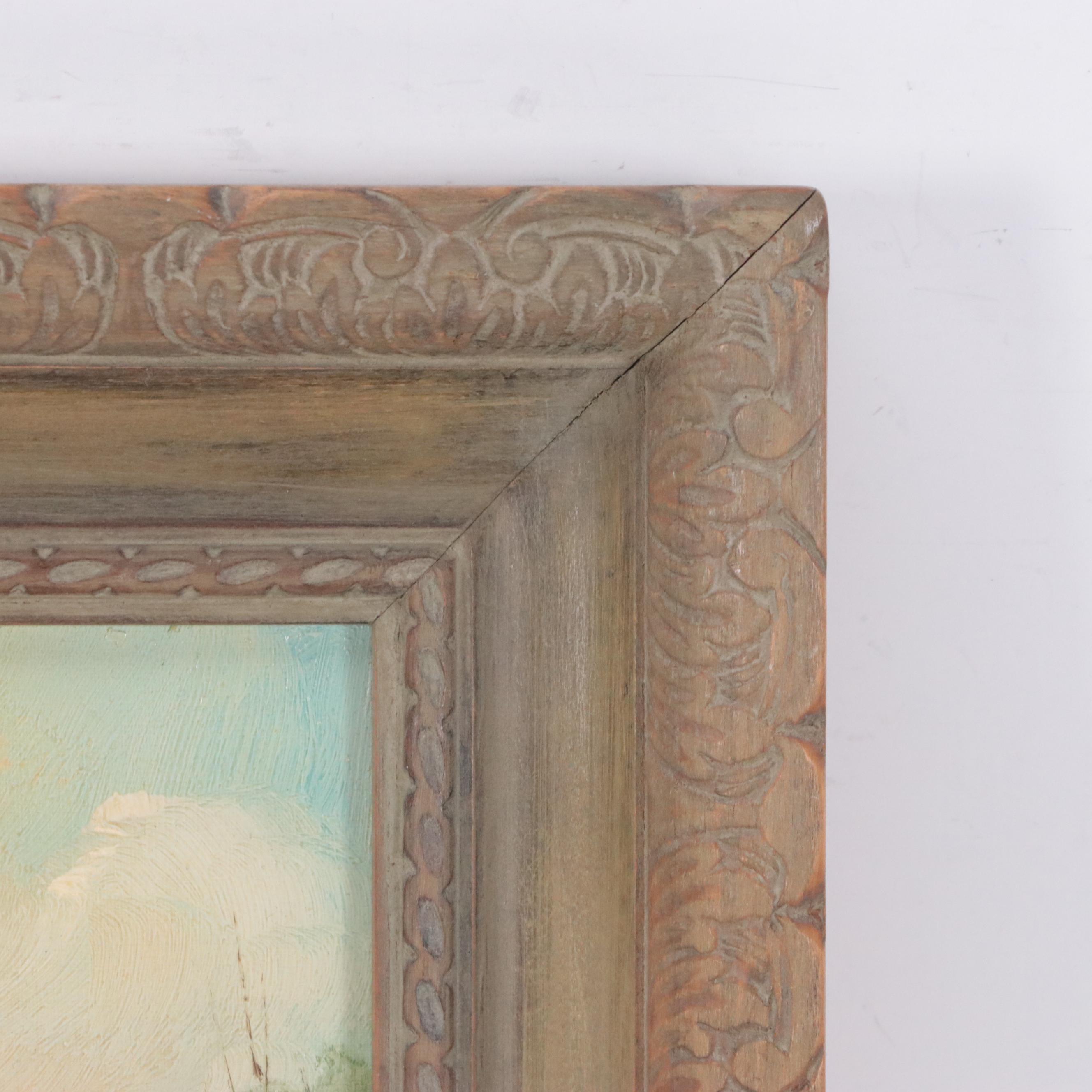 Donati Oil Painting of River Landscape, Mid to Late 20th Century