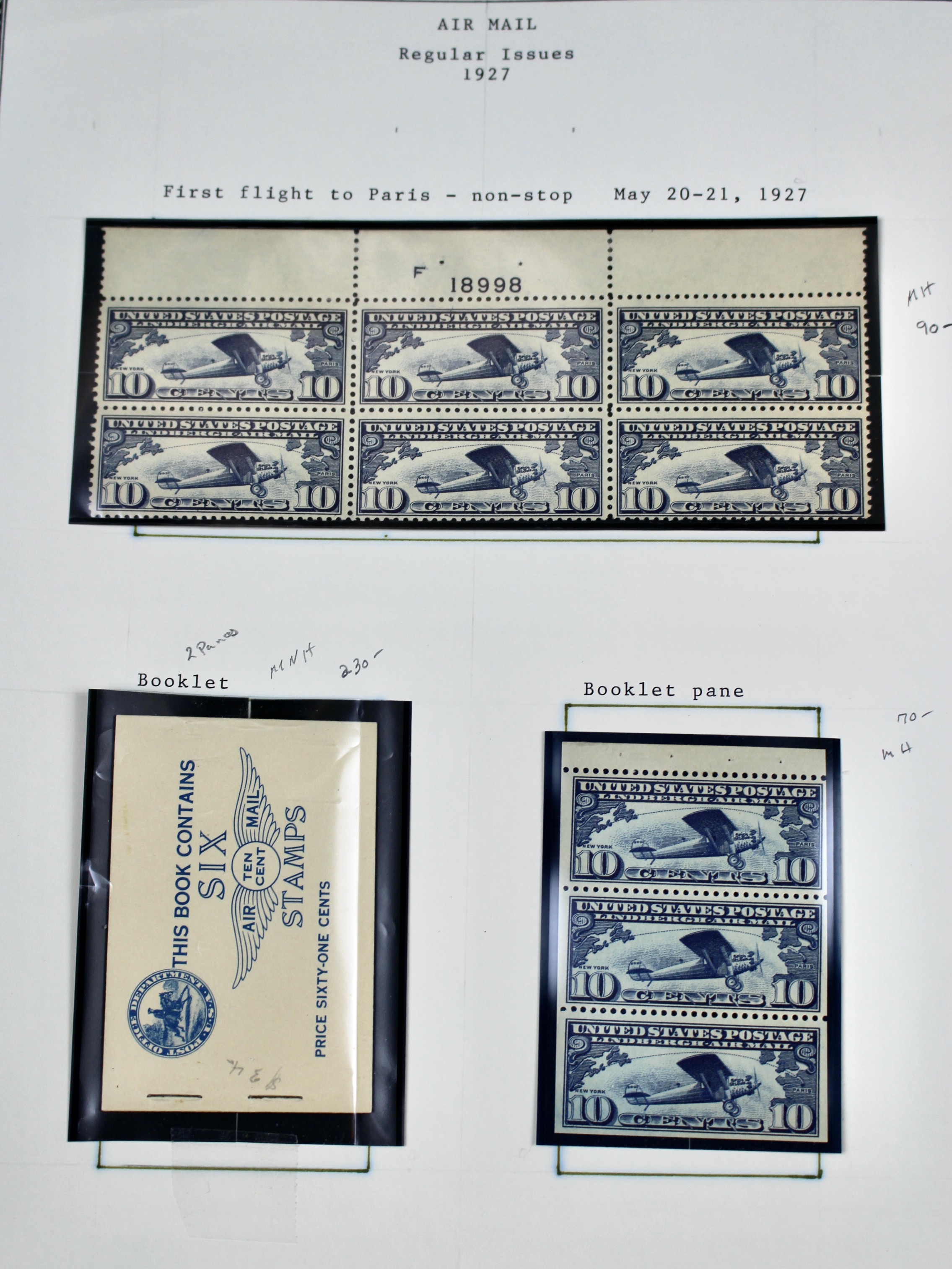 1927 Lindbergh Postage Stamp Collection