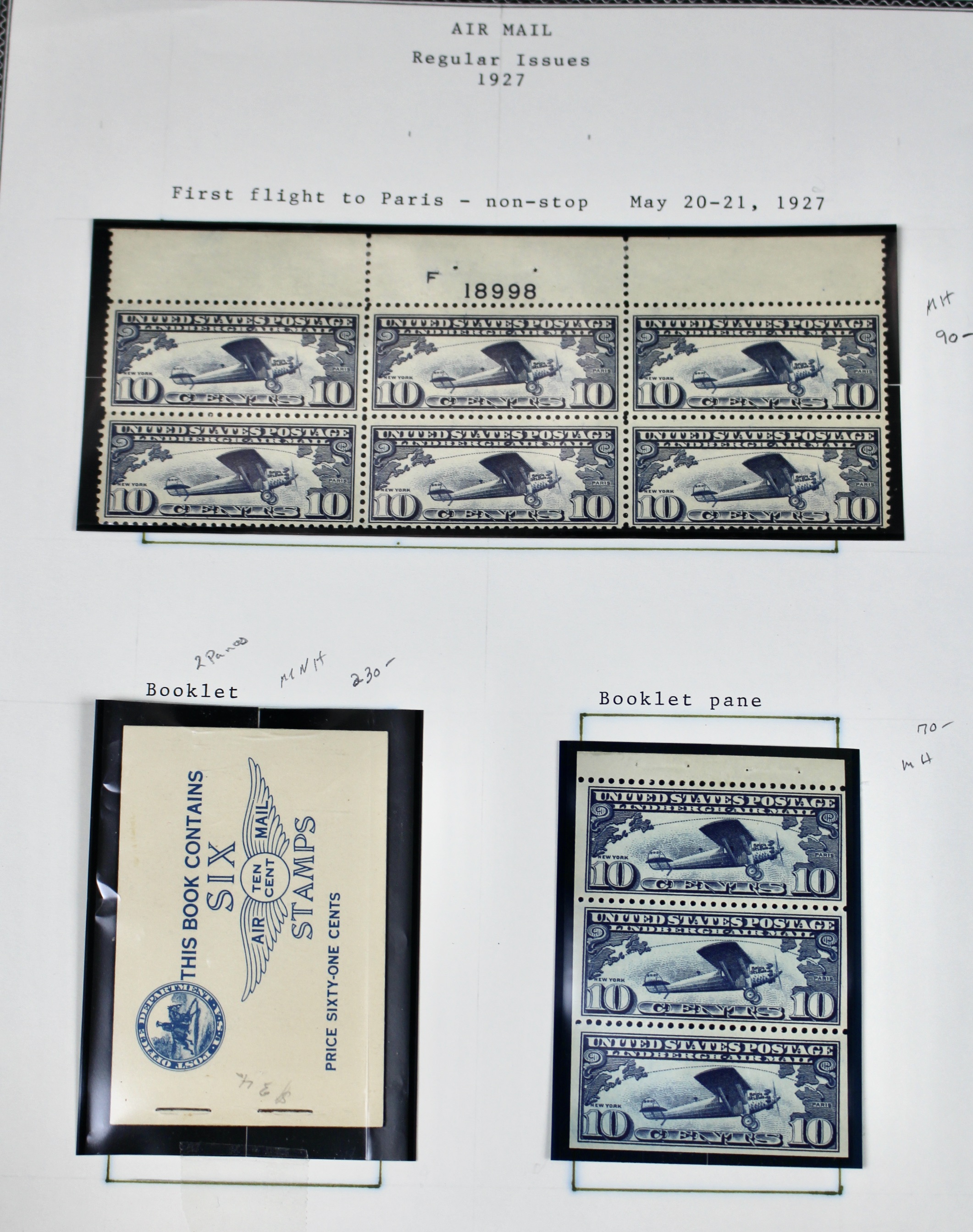 1927 Lindbergh Postage Stamp Collection