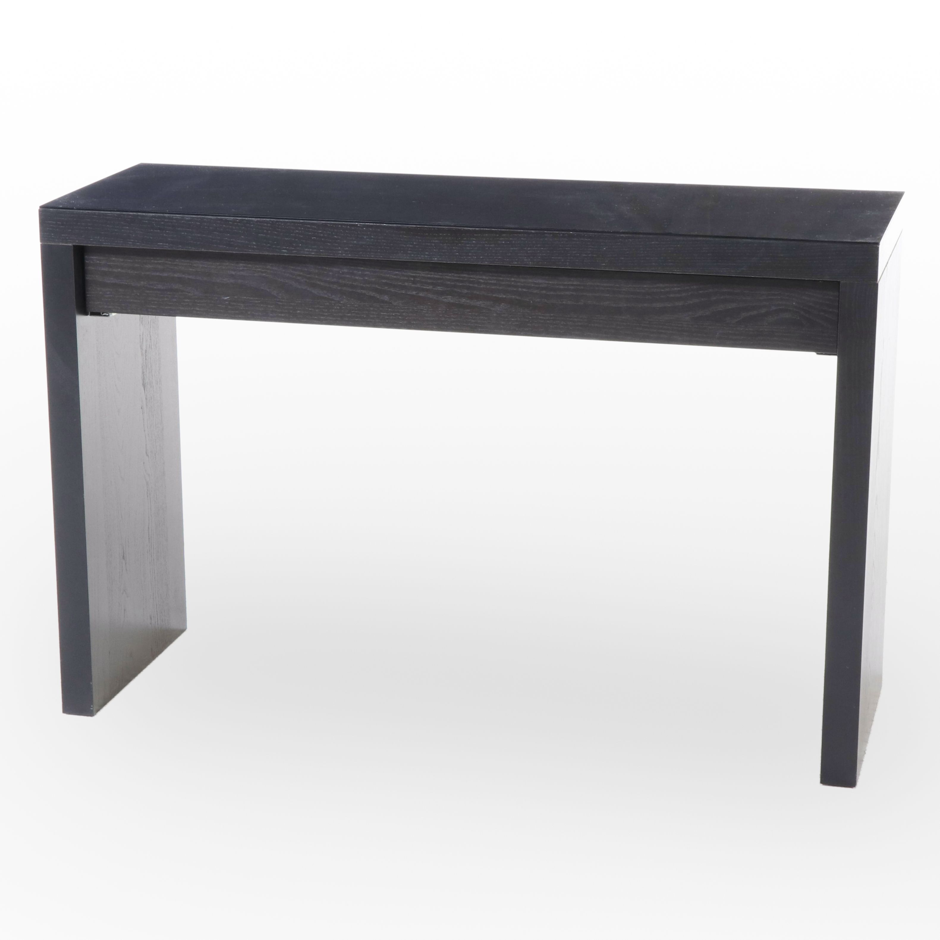 Black Oak Finished Single Drawer Table