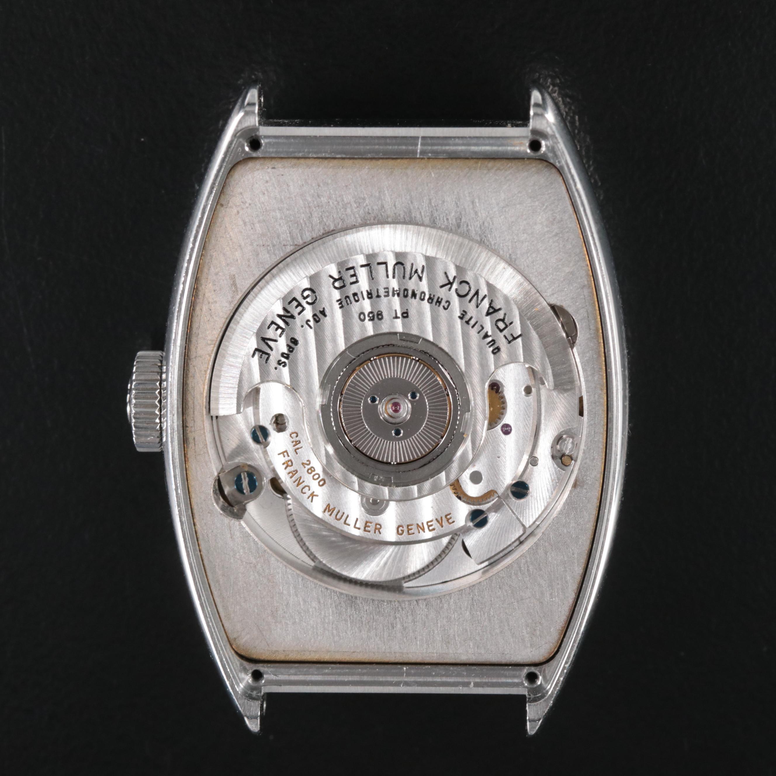 Franck Muller Casablanca Large Black Steel Automatic Watch