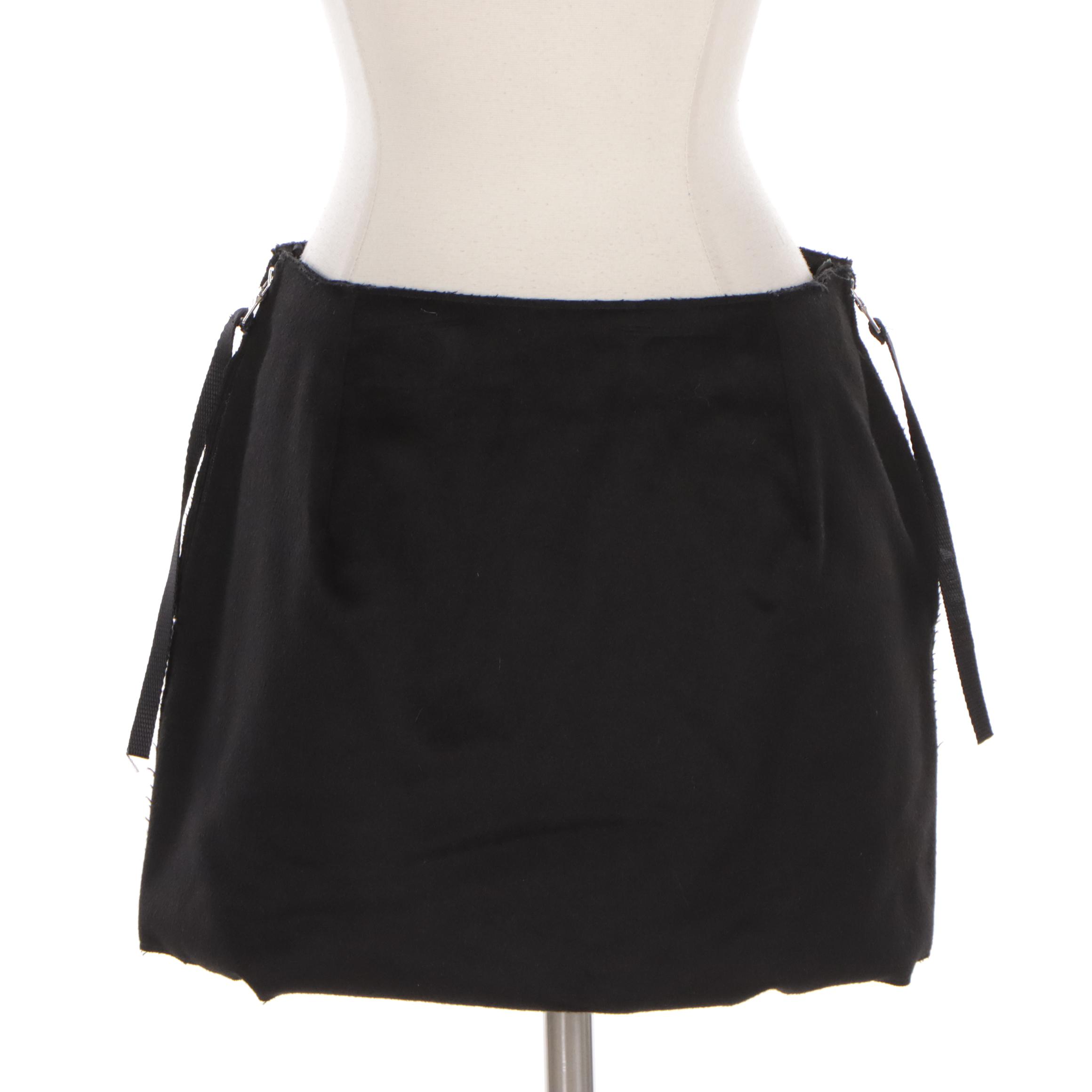 Prada Miniskirt in Camel Hair Blend