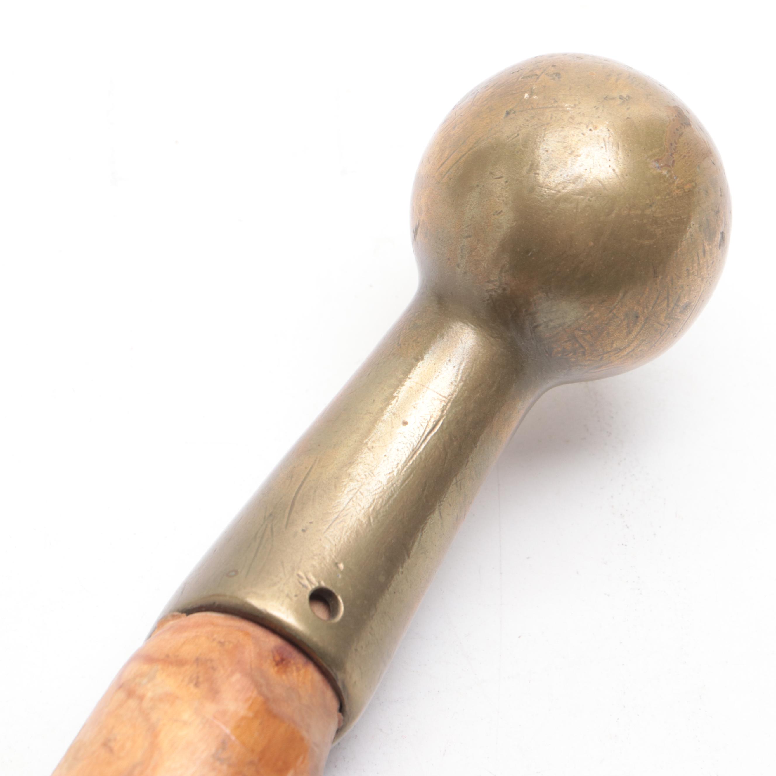 Twisted Vine Walking Stick With Brass Hames Knob