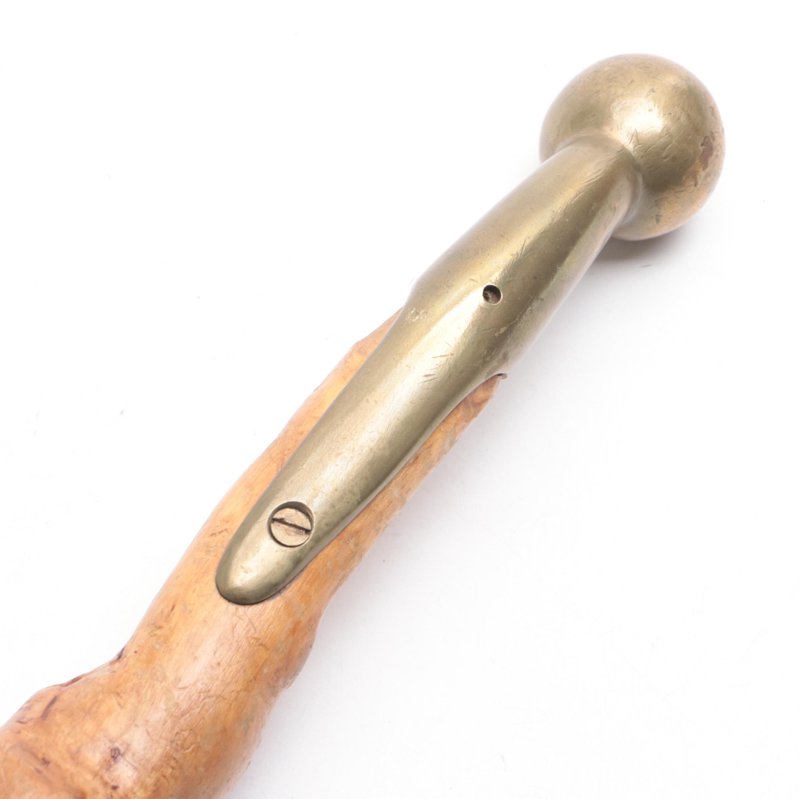 Twisted Vine Walking Stick With Brass Hames Knob